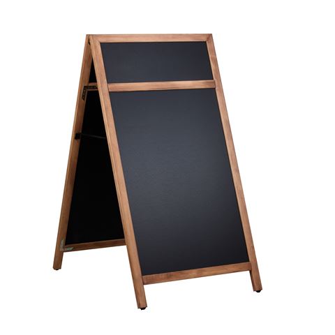 Chalk A board with header Europel 660x1280 mm DELUX natural