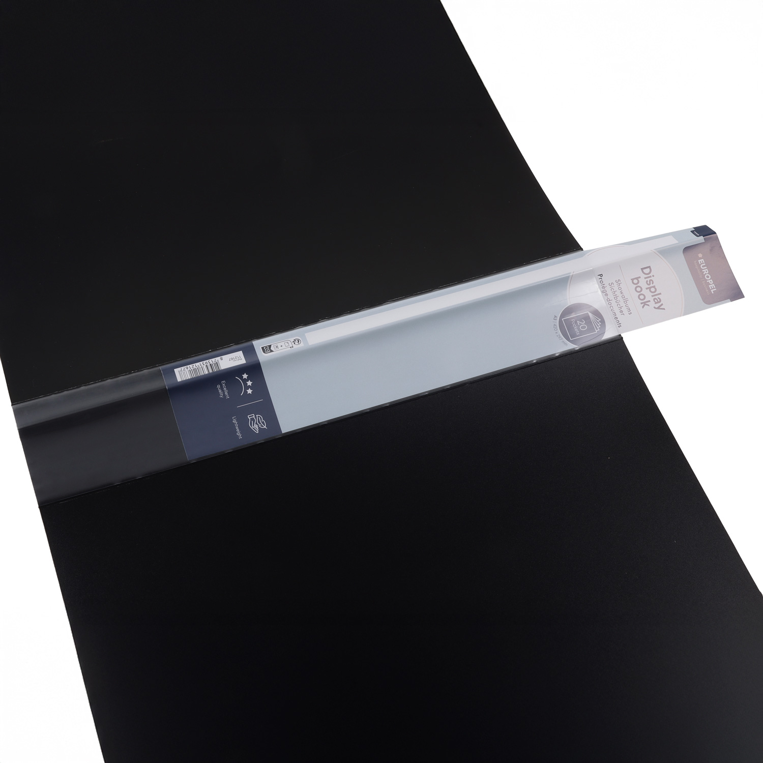 Europel Display Book Deluxe A3 20 Pockets Black