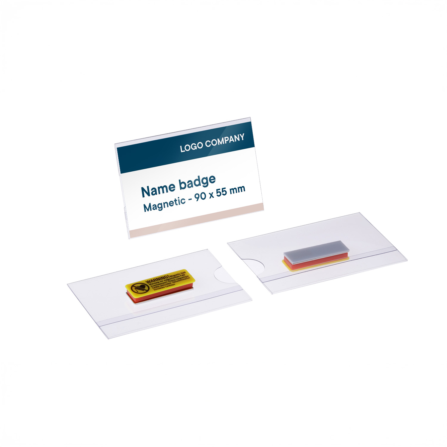 Europel Badge Magnetic 90 x 55 mm/24 pieces