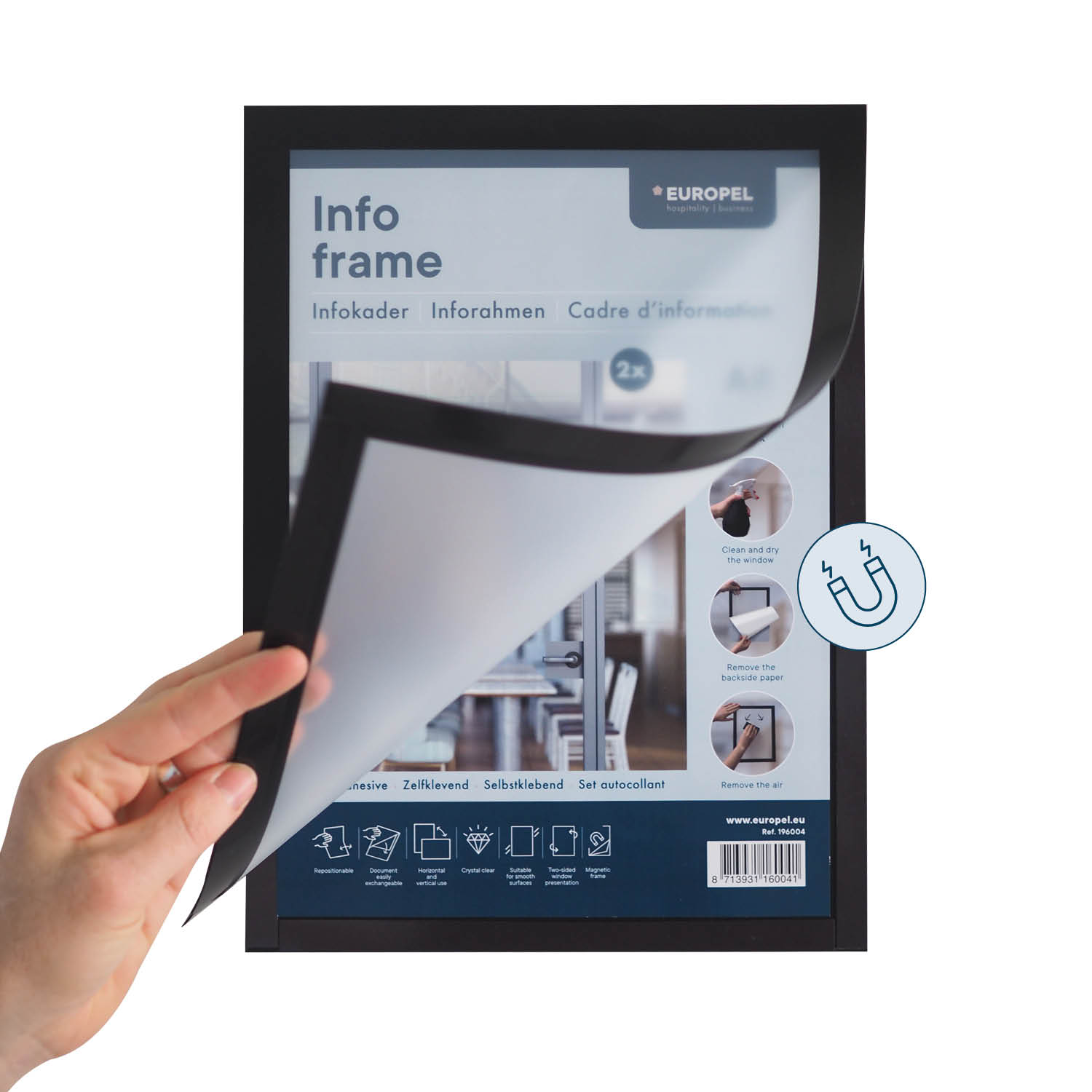 Europel Info Frame Self-adhesive A3 2 pieces/Silver