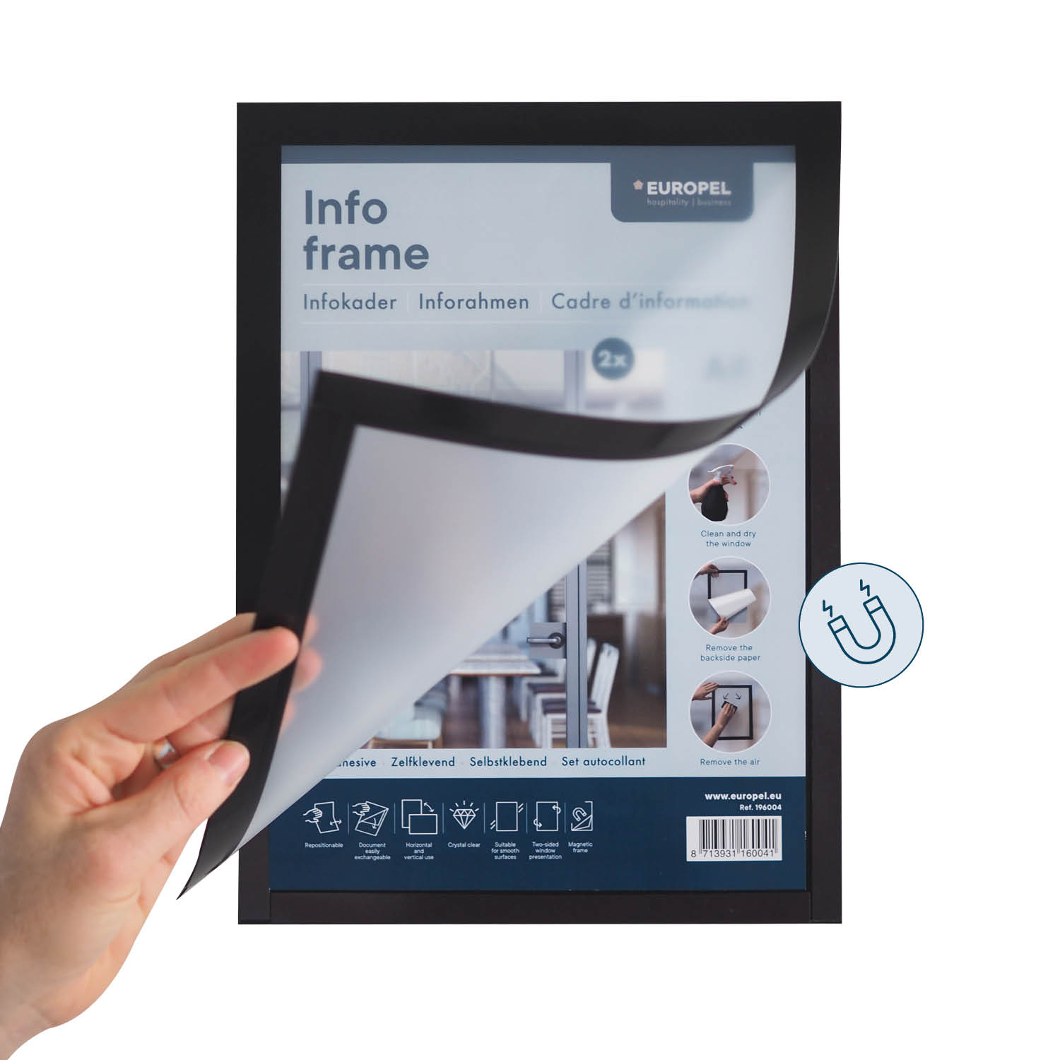 Europel Info Frame Self-adhesive A4 2 pieces/Red