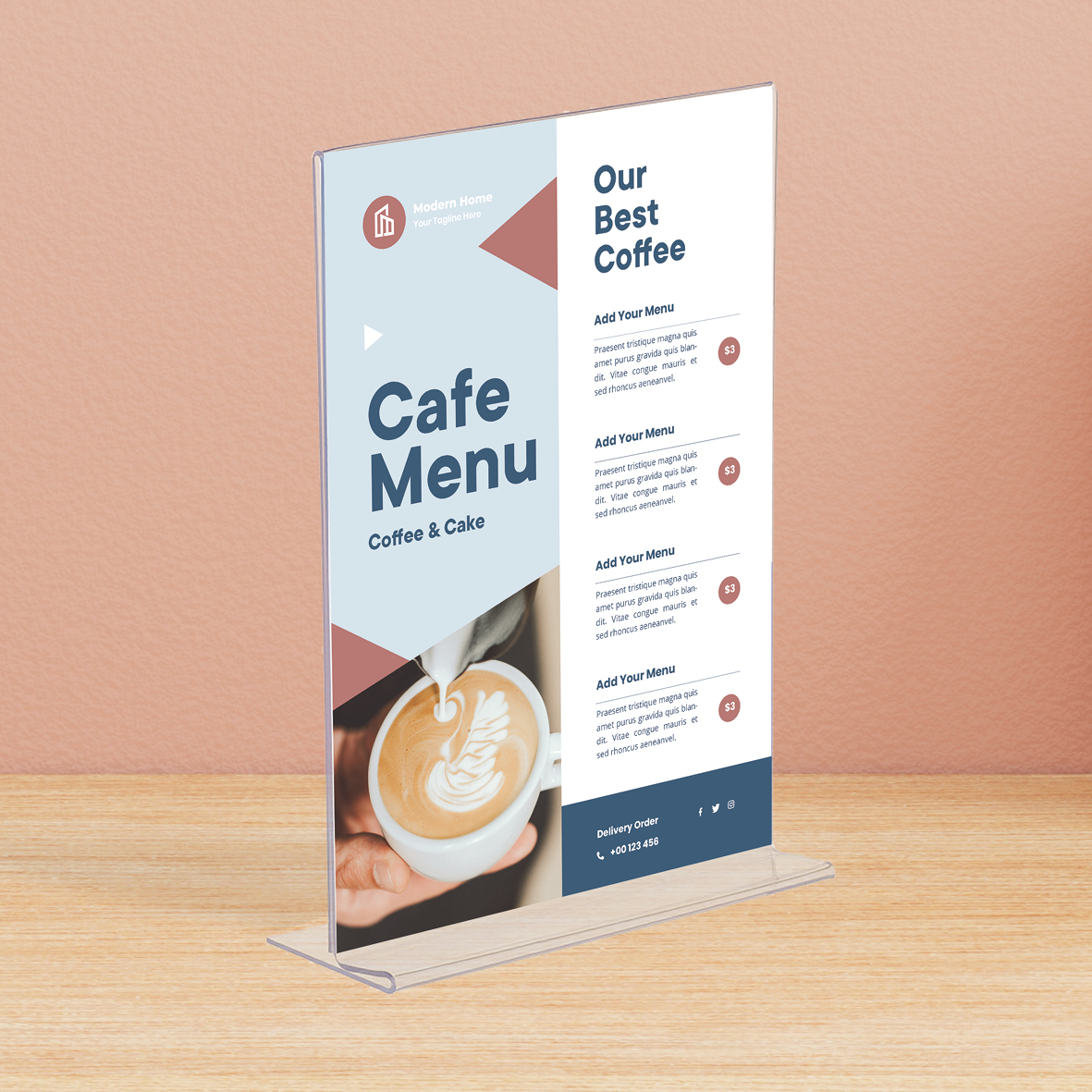 Europel Sign Holder T-standard A6 Portrait Acryl