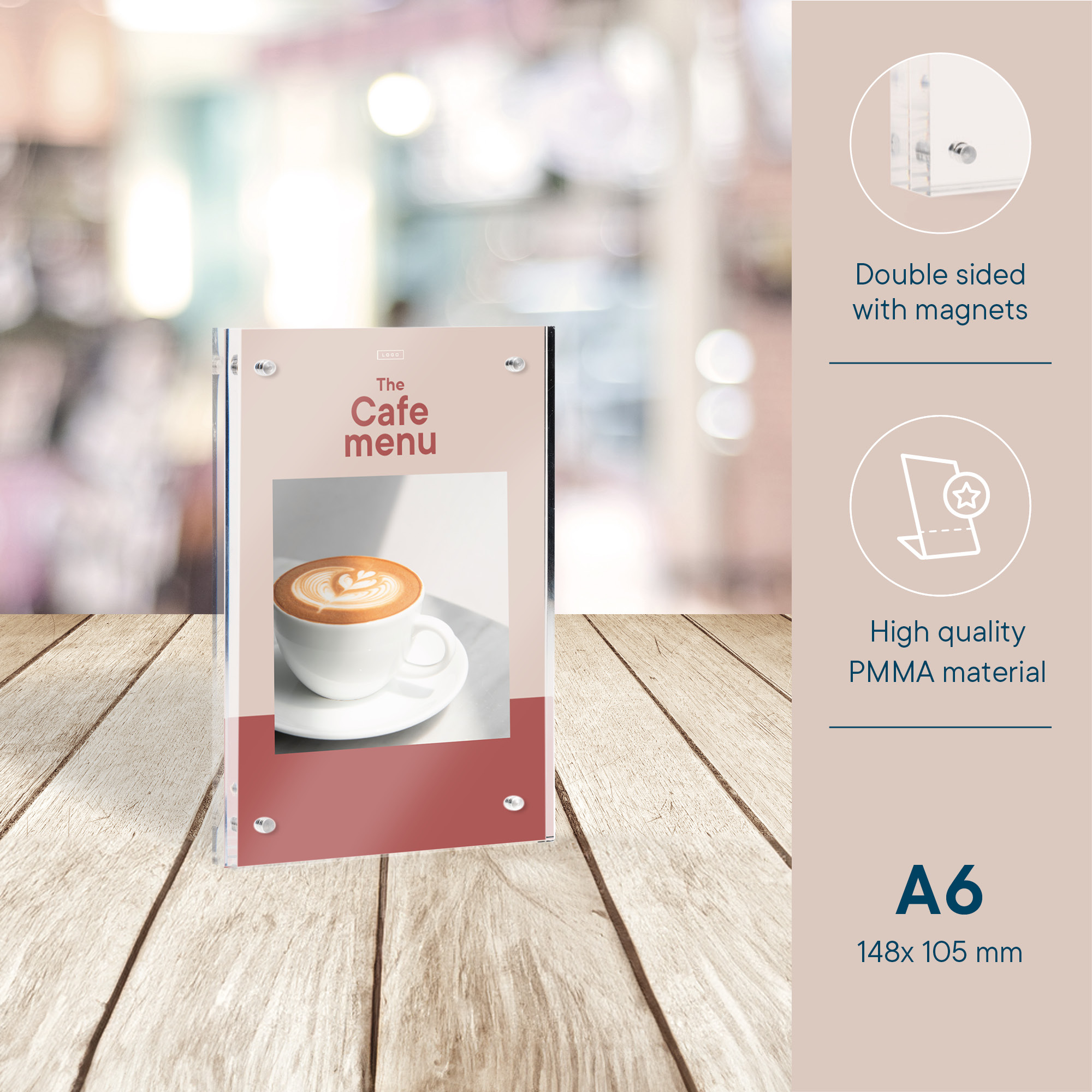 Europel Sign Holder Luxe A6 Acryl