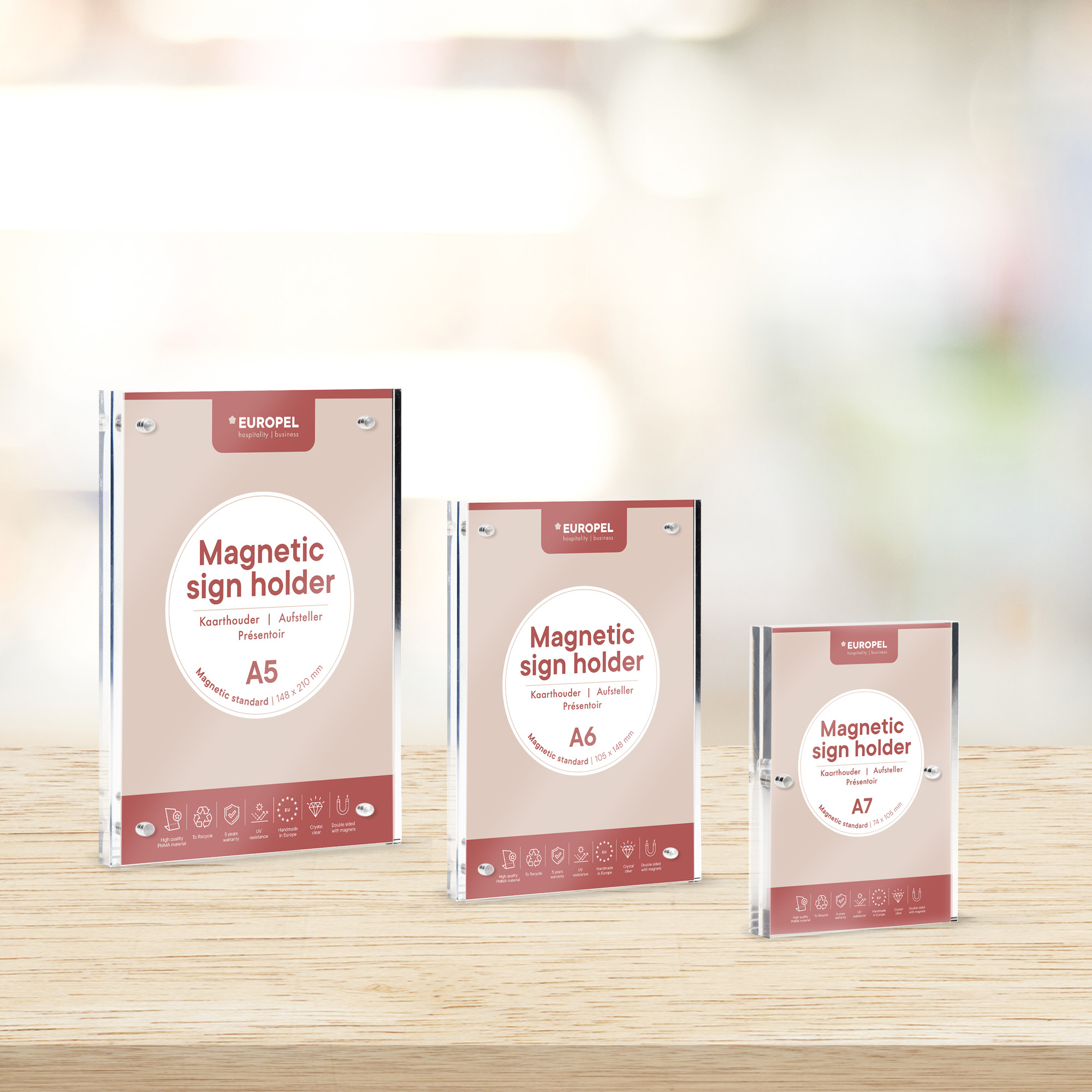 Europel Sign Holder Luxe A6 Acryl