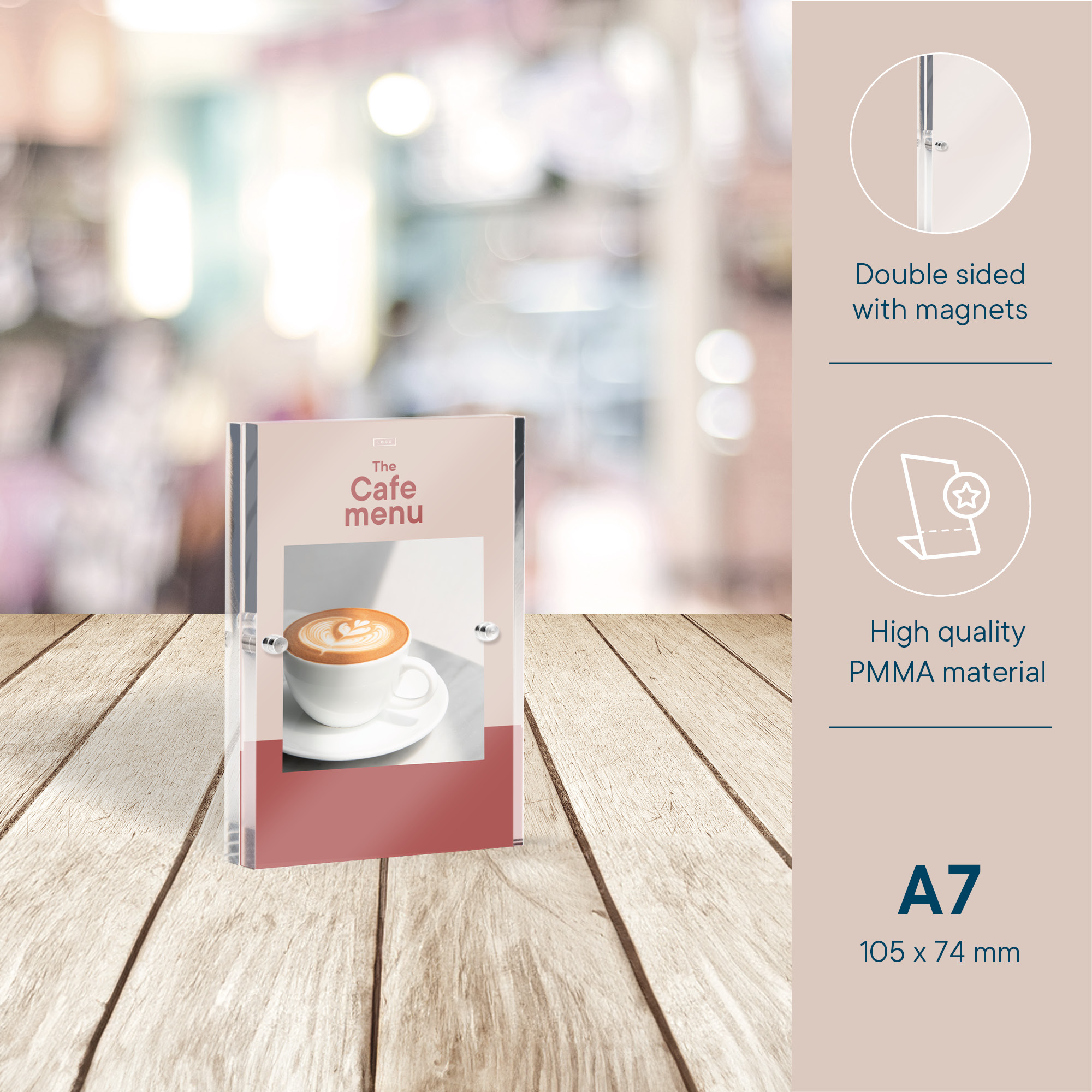 Europel Sign Holder Luxe A7 Acryl