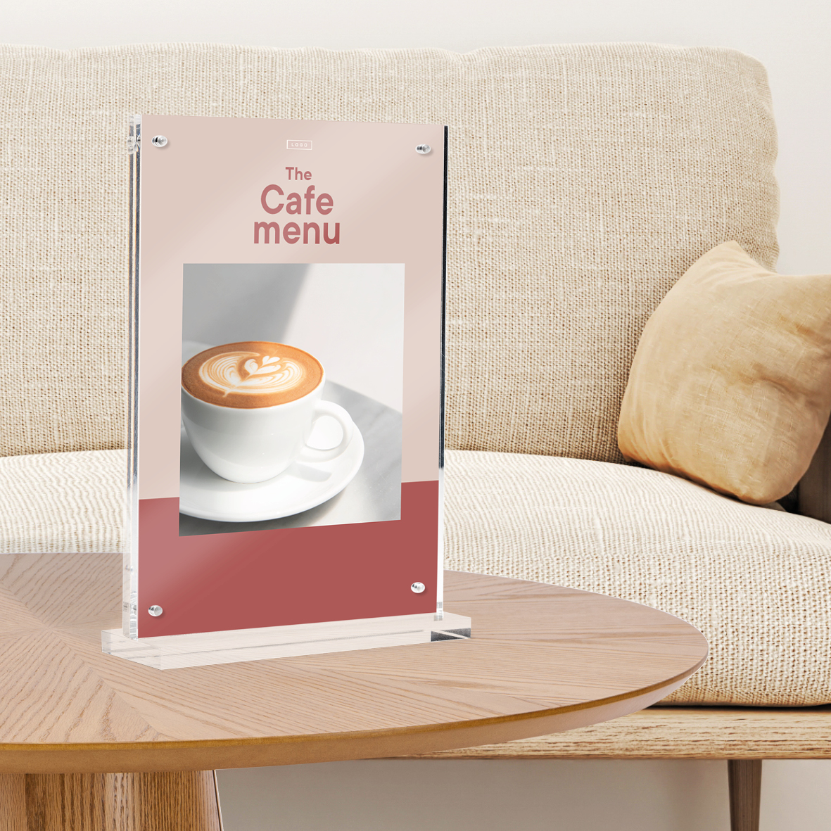 Europel Sign Holder Luxe T-standard A4 Portrait Acryl