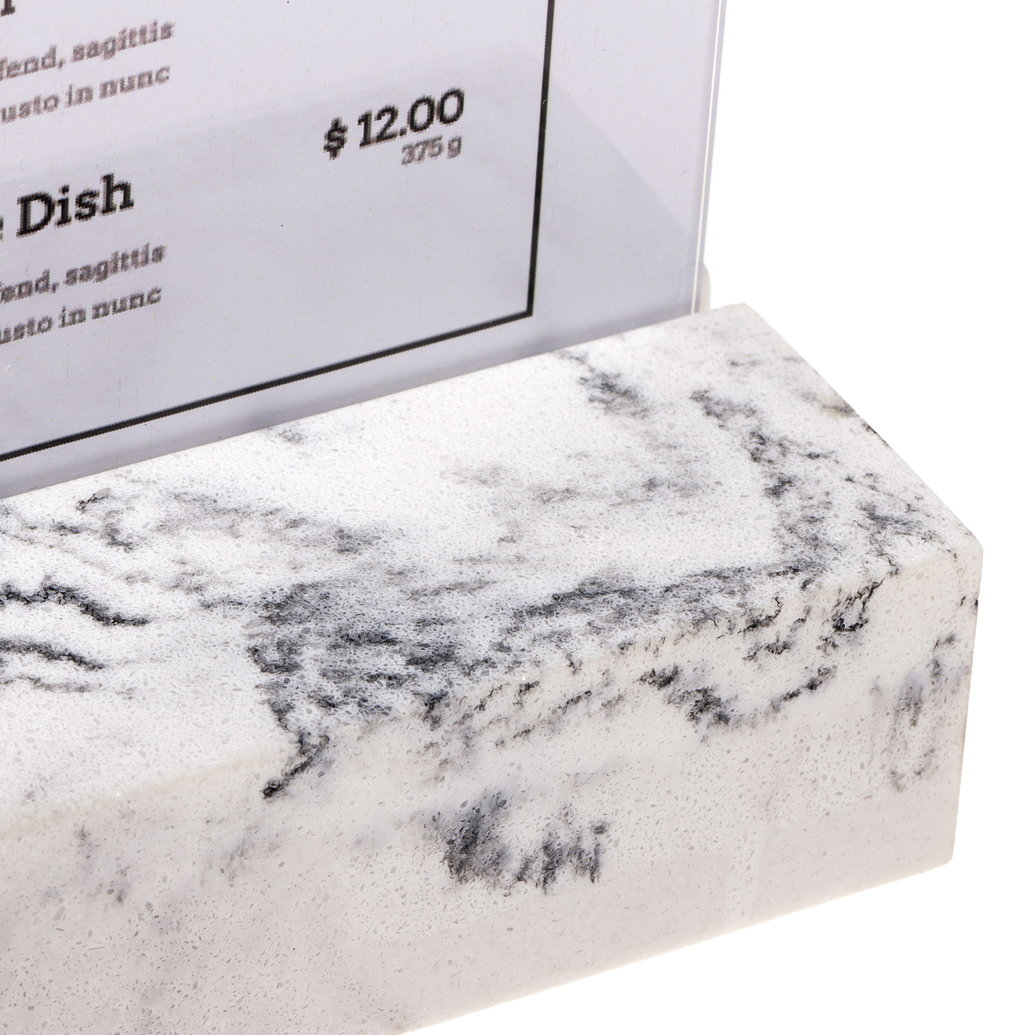 Europel Sign Holder A5 Portrait Polystone White