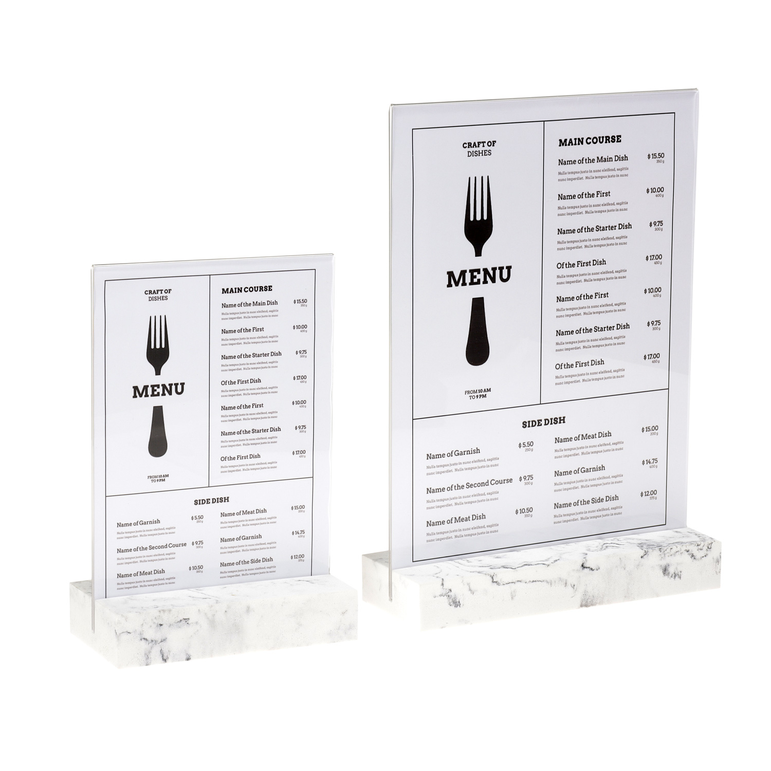 Europel Sign Holder A5 Portrait Polystone White