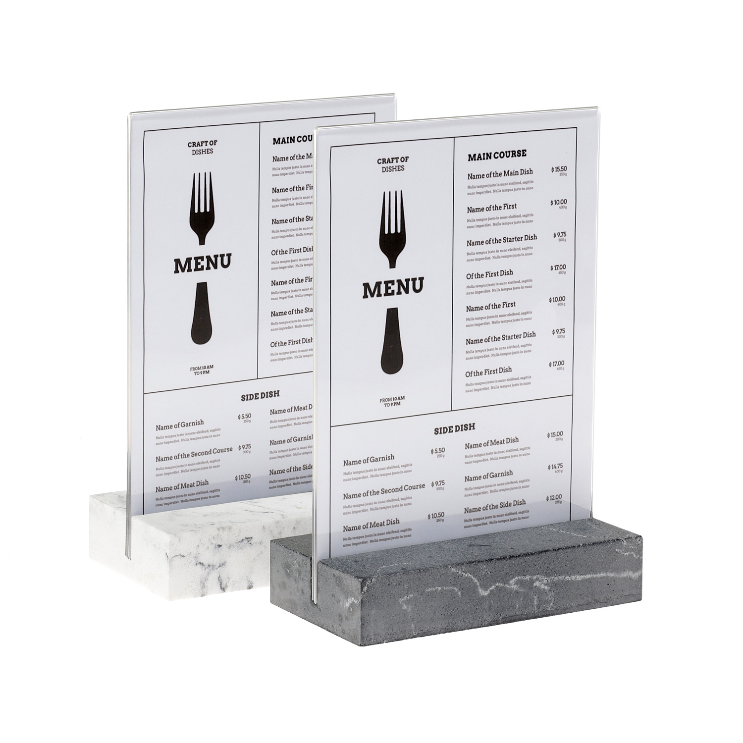 Europel Sign Holder A5 Portrait Polystone White