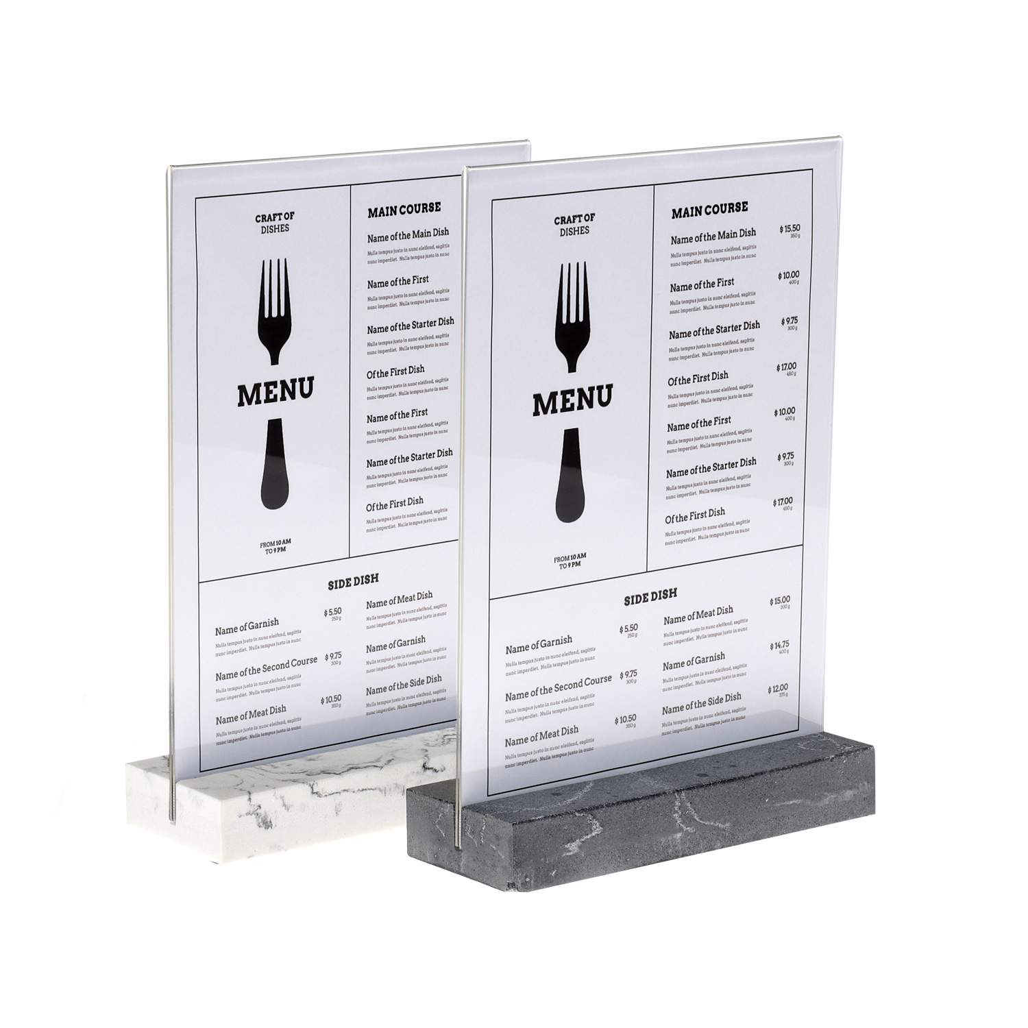 Europel Sign Holder A4 Portrait Polystone Anthracite
