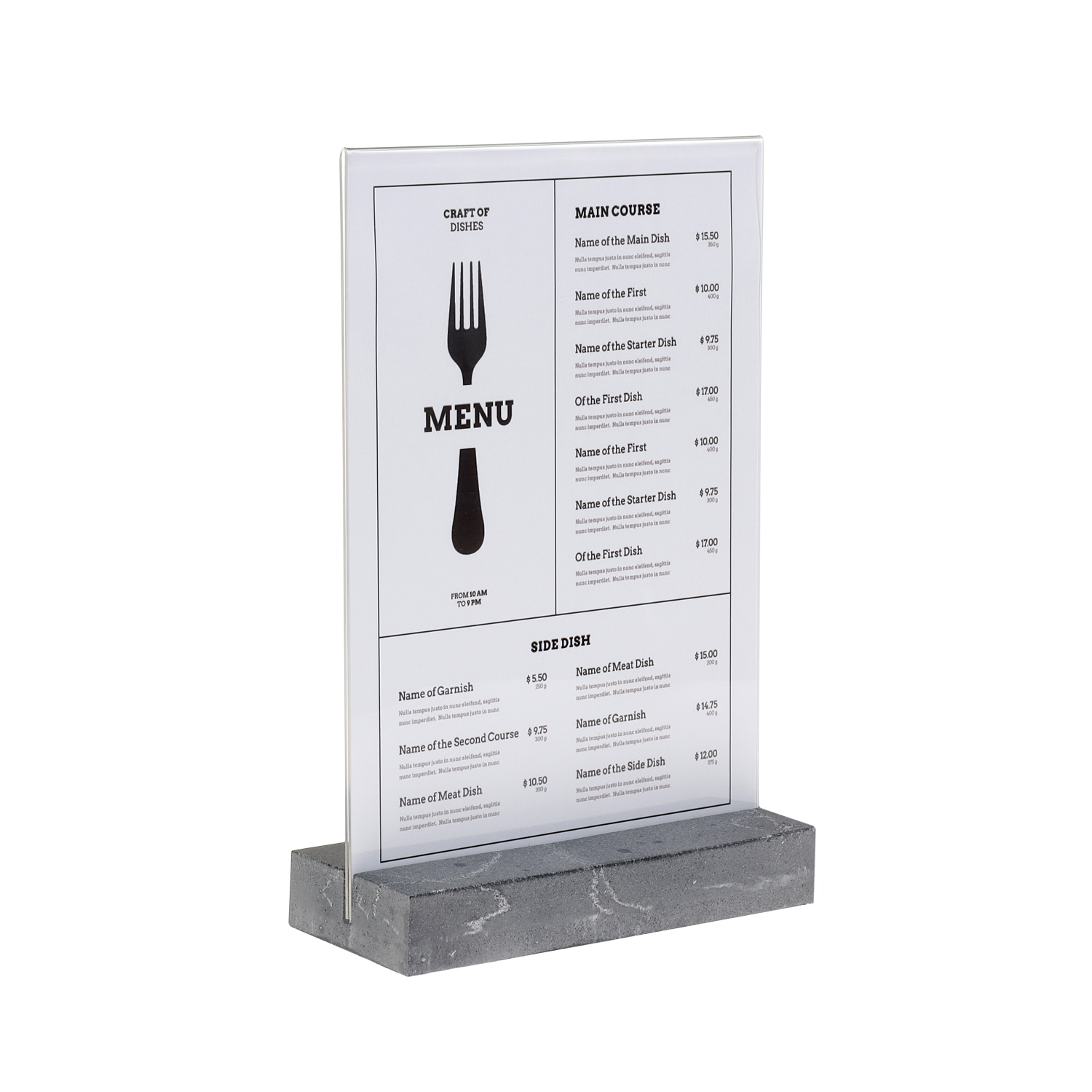 Europel Sign Holder A4 Portrait Polystone Anthracite