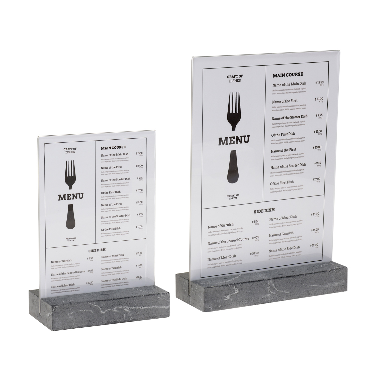 Europel Sign Holder A5 Portrait Polystone Anthracite