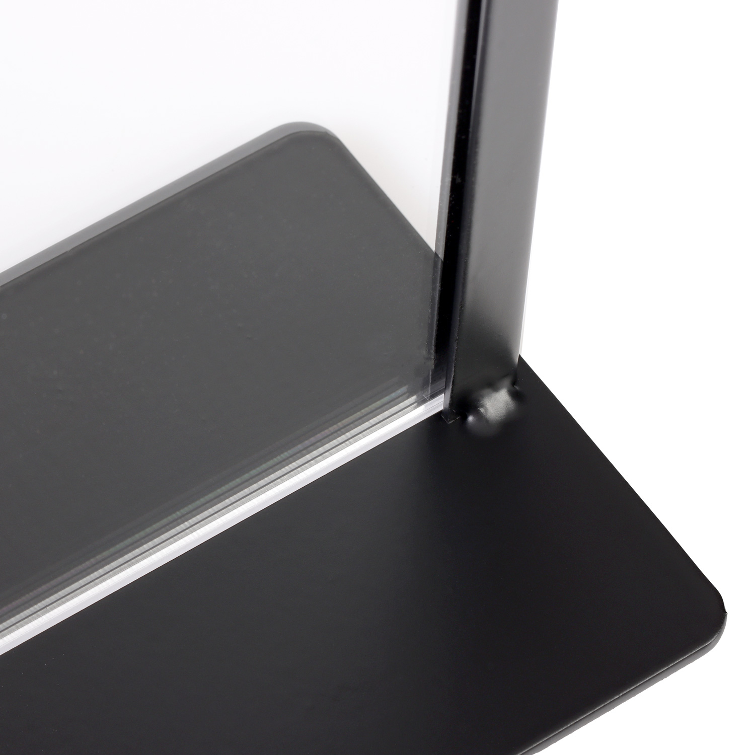 Europel Card holder black metal with acrylic A4 signboard