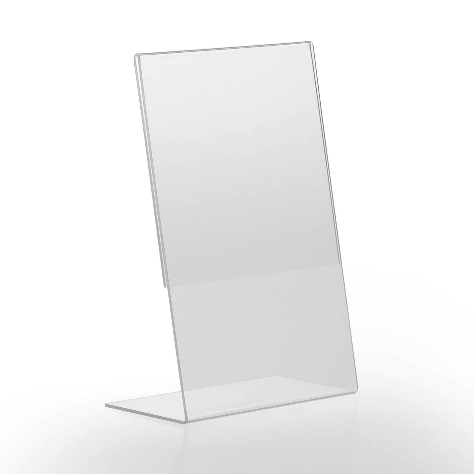 Europel Cardholder Budget L-Stand A6 1.5 mm Portrait Acrylic – Set of 10