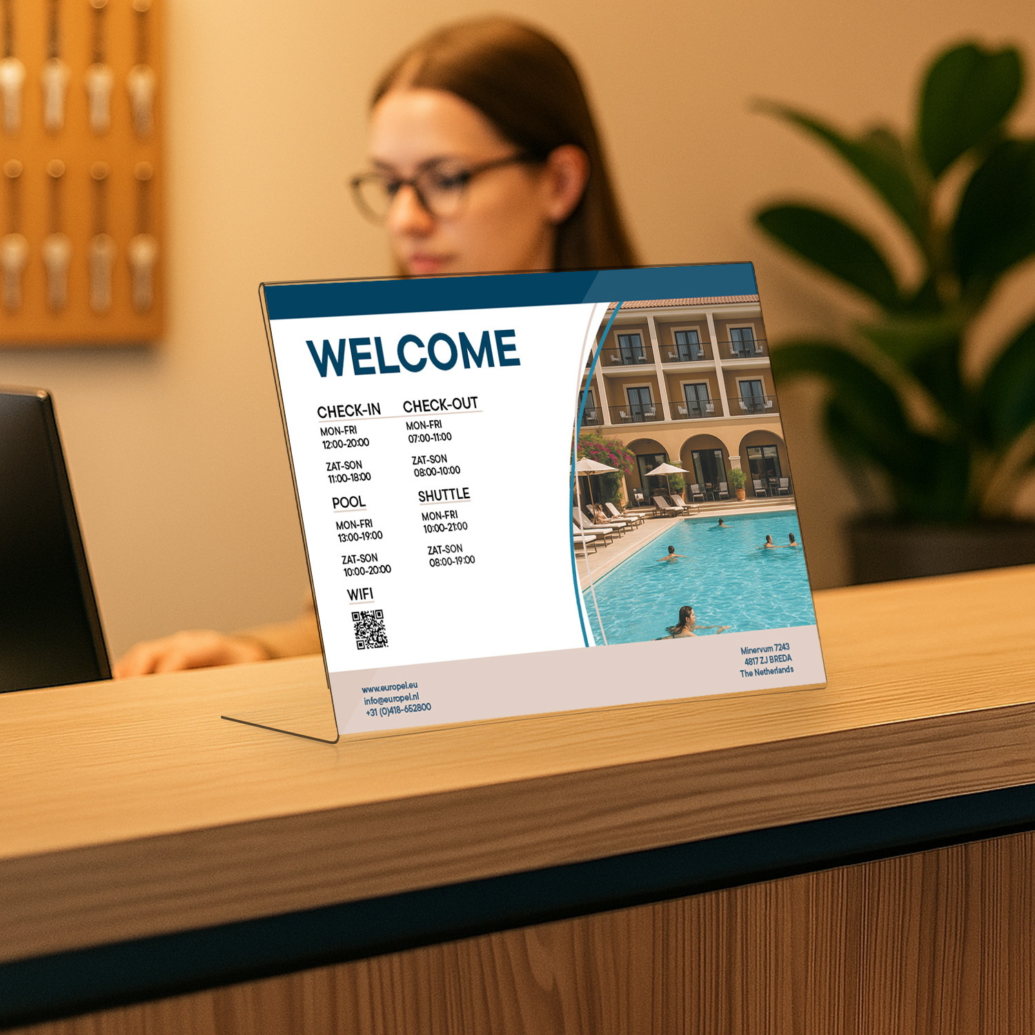 Europel Sign Holder Budget L-standard A4 landscape