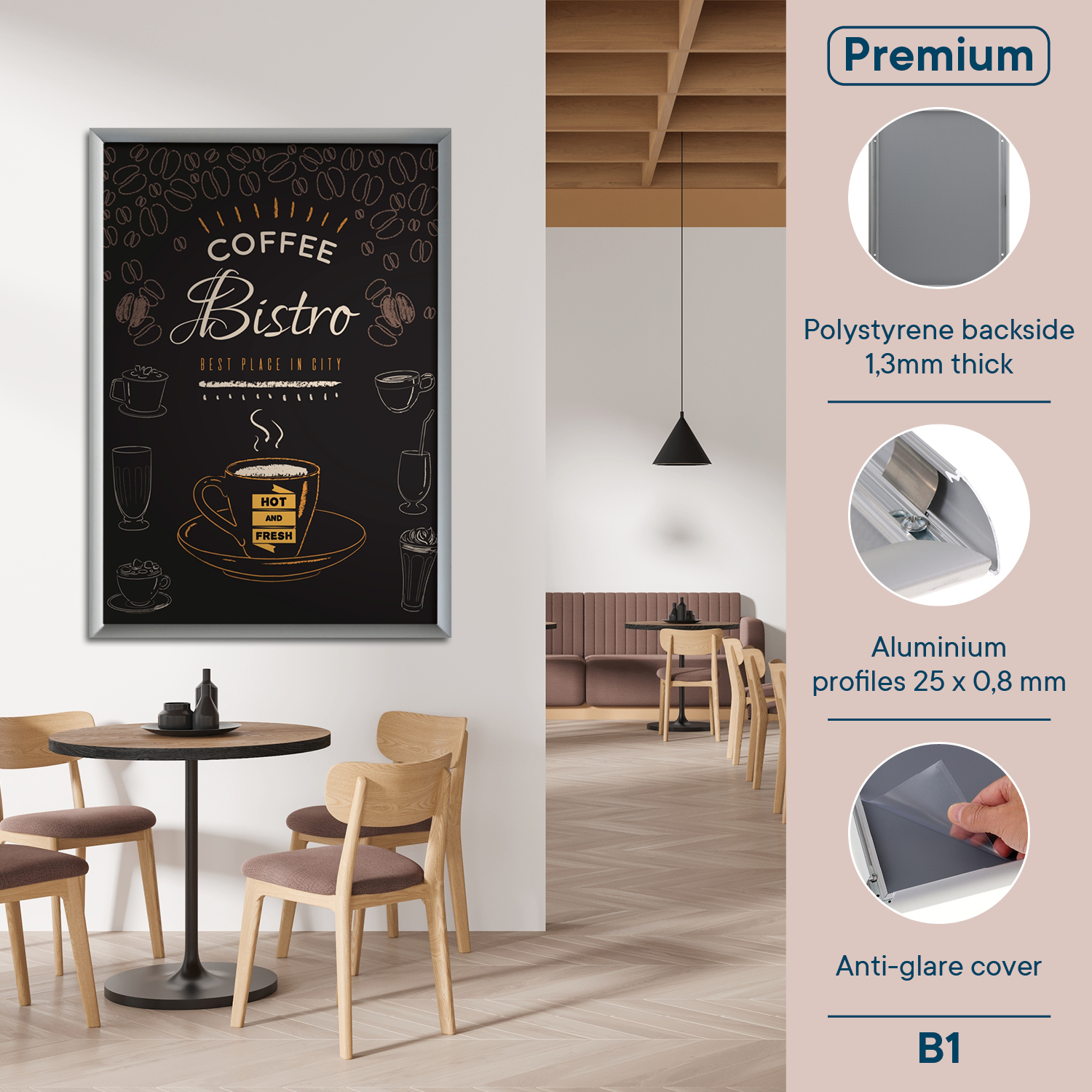 Europel Snap Frame Premium B1 25 mm