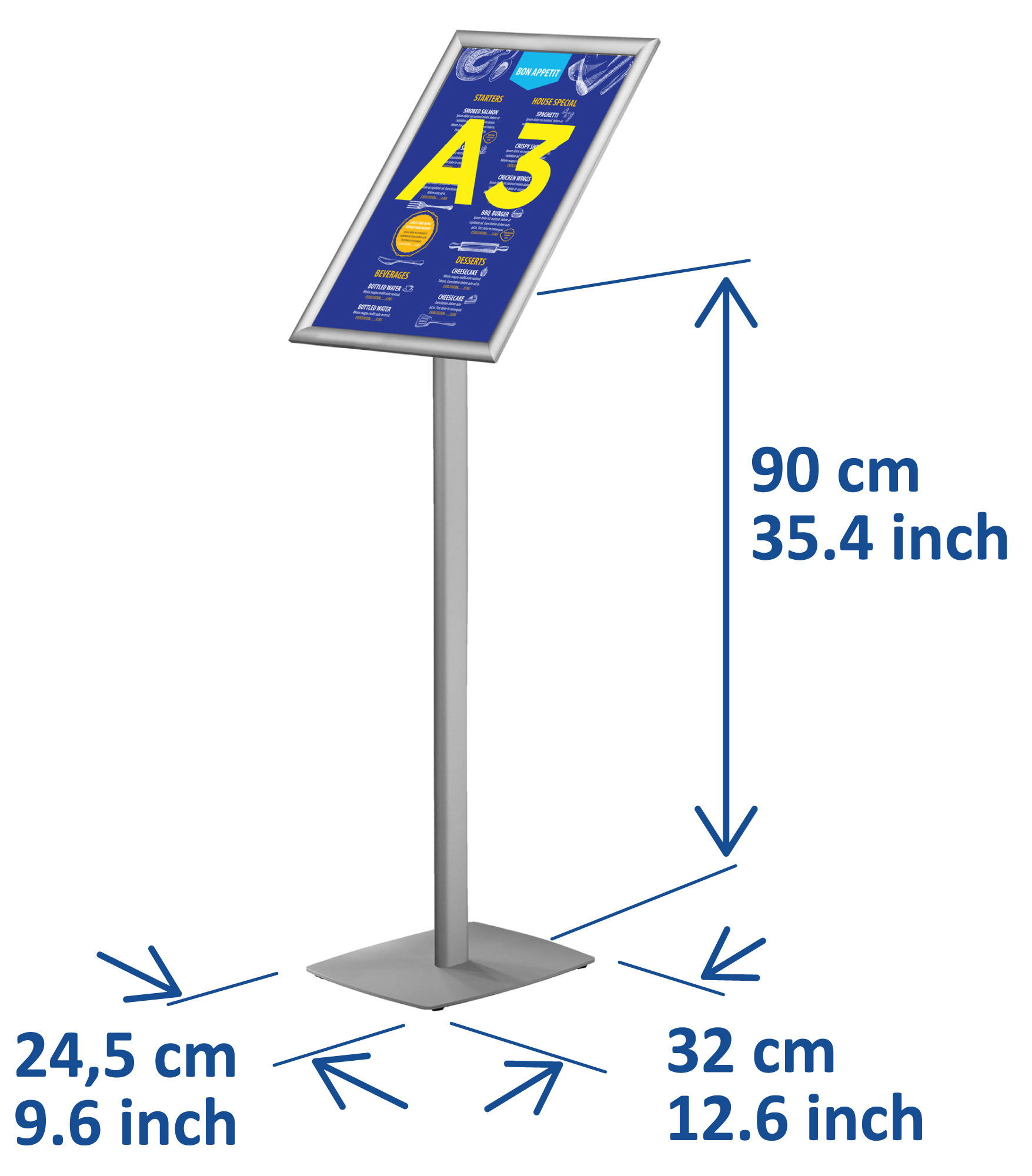 Europel Infostand with Snap Frame Premium A3 25 mm