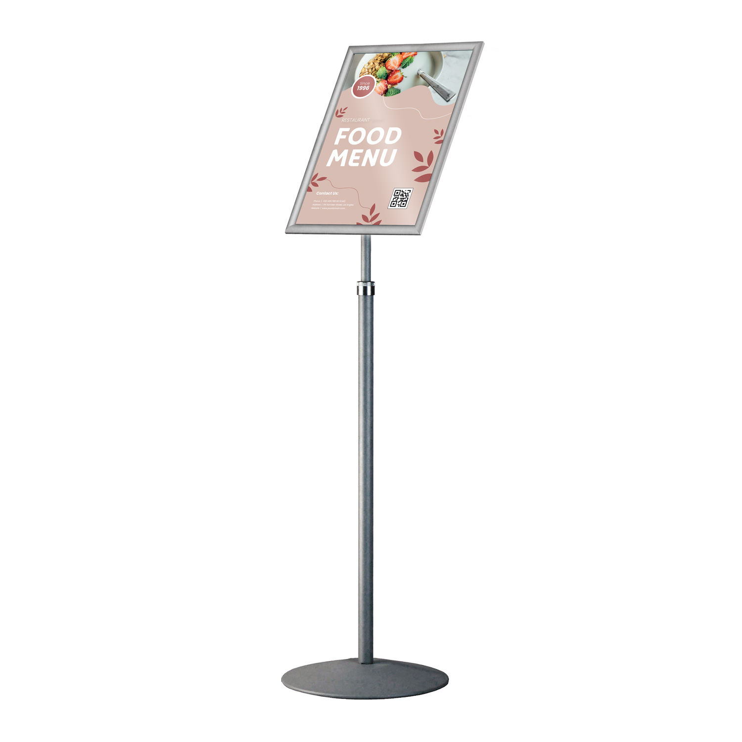 Europel Infostand Telescopic with Snap Frame A3 25 mm