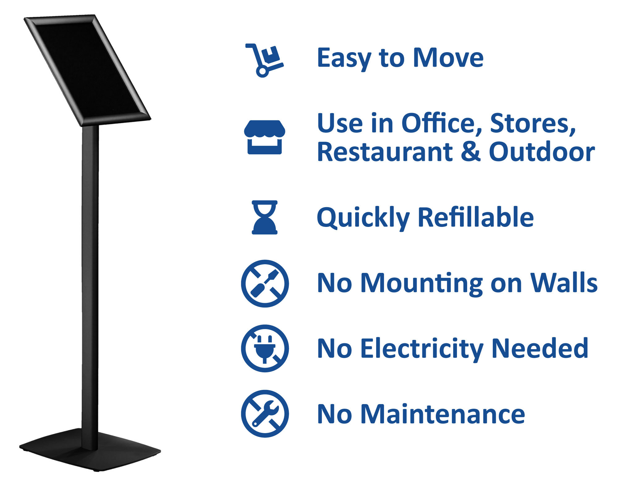 Europel Infostand with Snap Frame Premium A4 25 mm Black