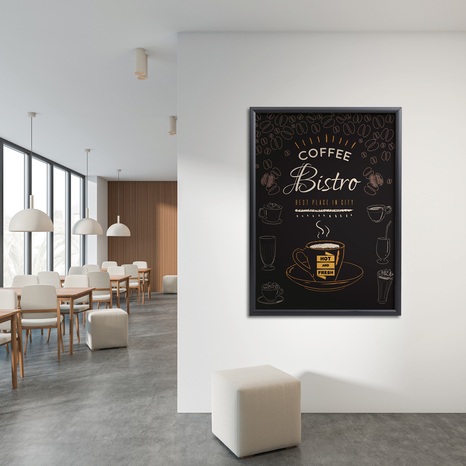 Europel Snap Frame Economy A1 25 mm Black