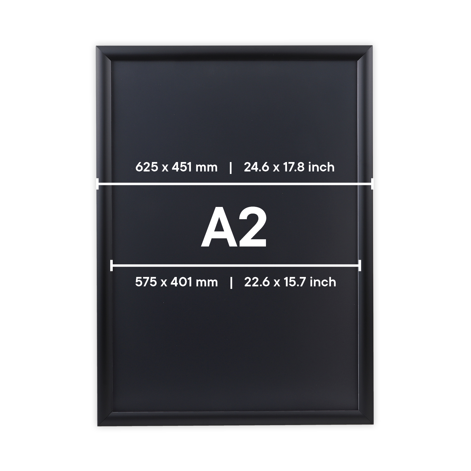 Europel Snap Frame Economy A2 25 mm Black