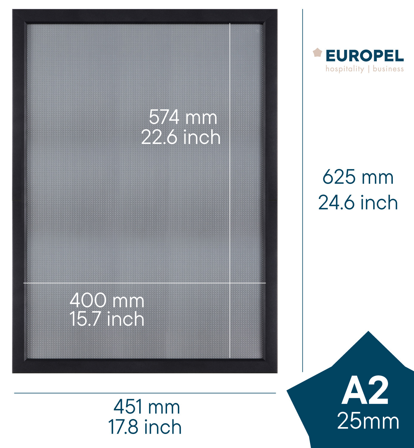 Europel Snap Frame Premium+ A2 25 mm Matt Black