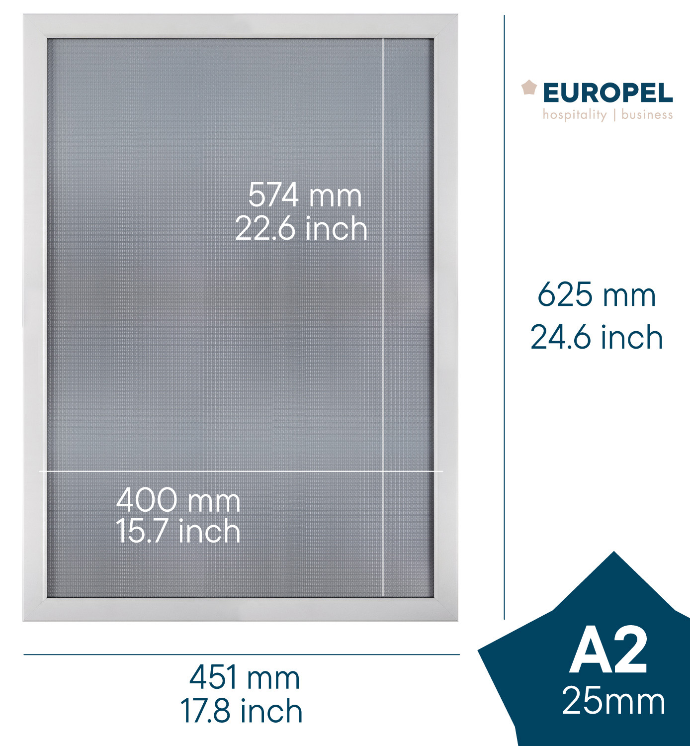 Europel Snap Frame Premium+ A2 25 mm Matt Blanc