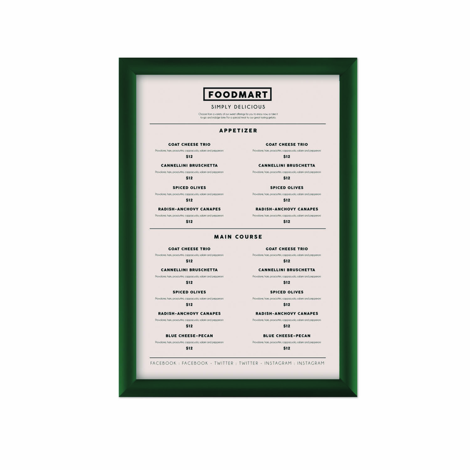 Europel Snap Frame Premium A4 25 mm Green