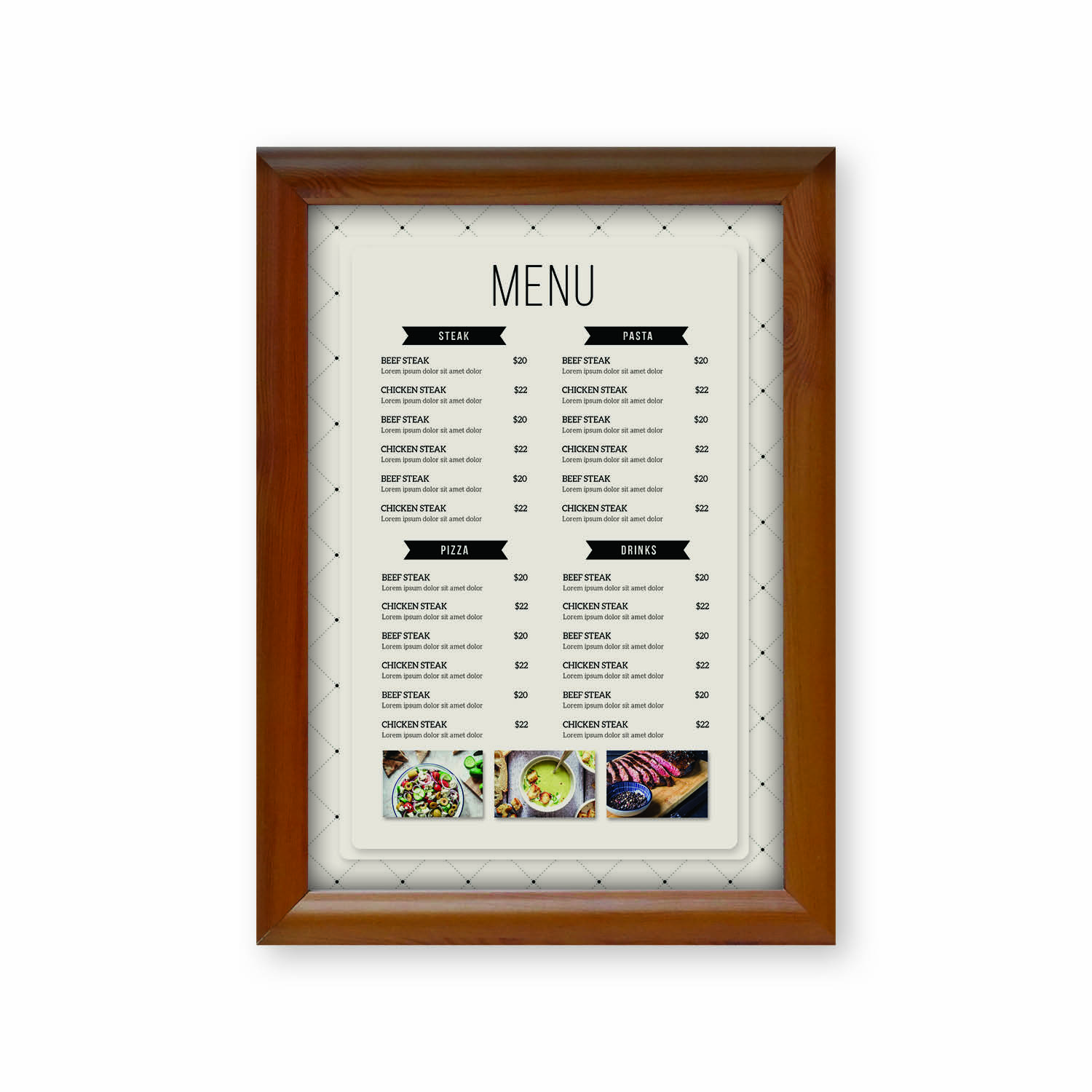 Europel Snap Frame Premium A4 25 mm Wooden Look