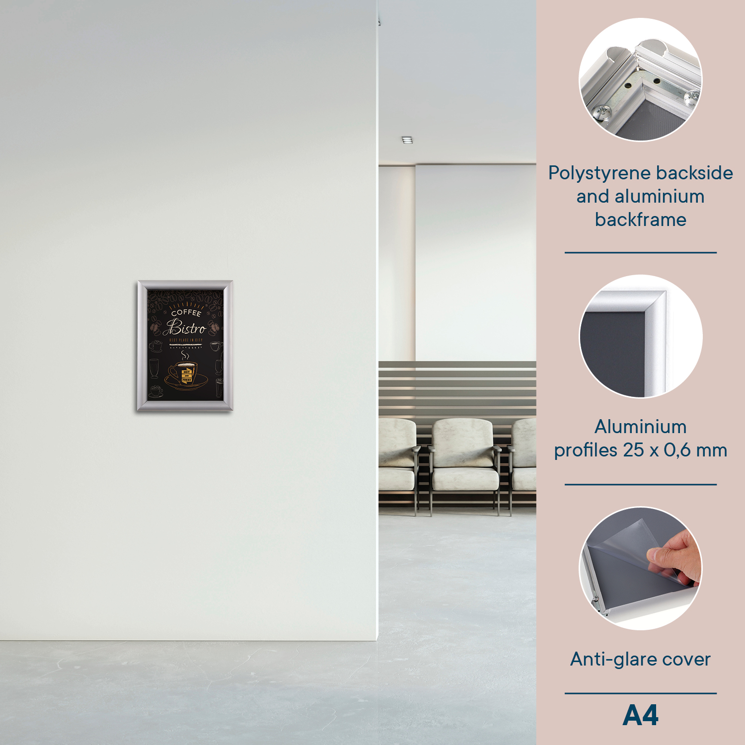 Europel Snap Frame Economy A4 25 mm