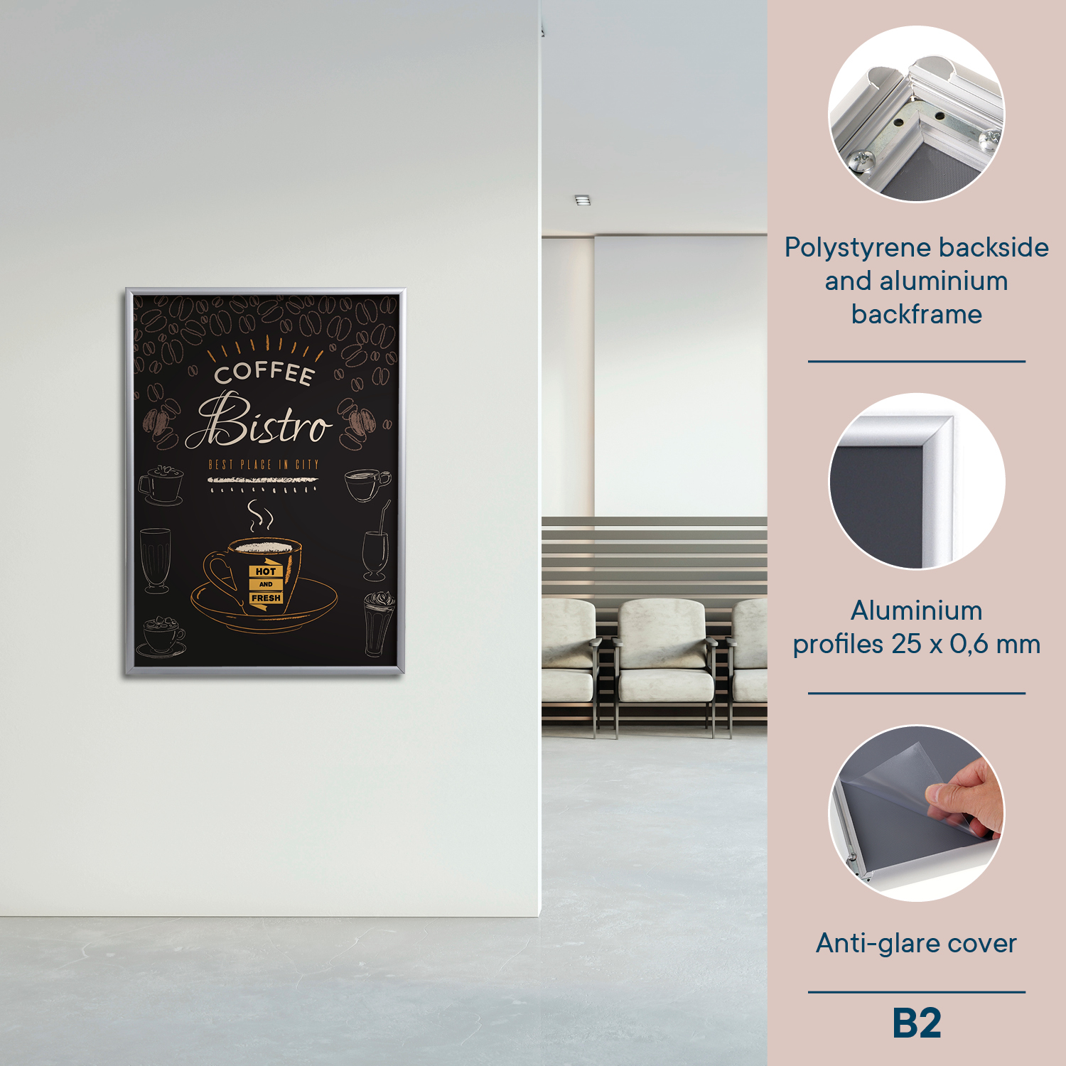 Europel Snap Frame Economy B2 25 mm