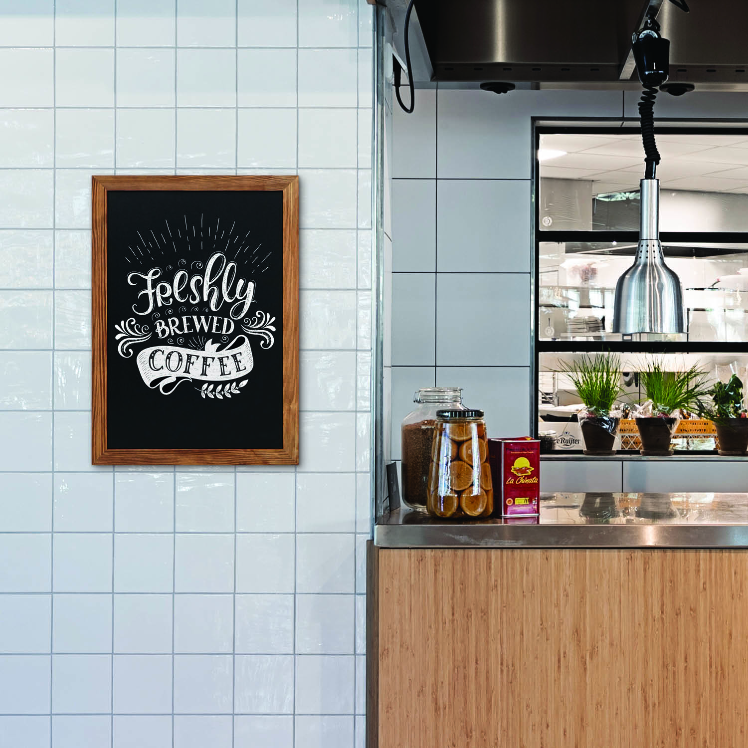Europel Chalk Board Wooden Frame 60 x 84 cm Natural