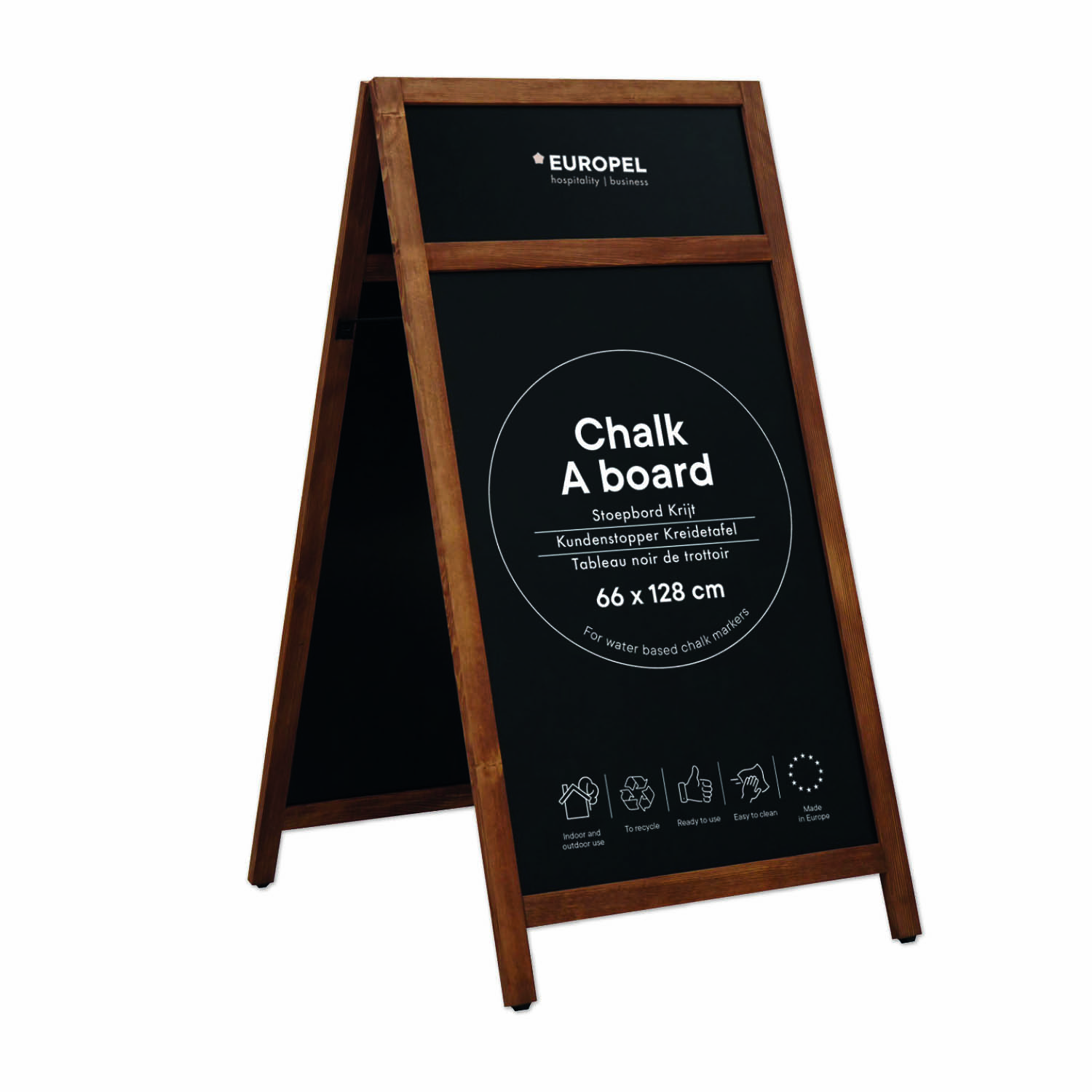 Europel Chalkboard with Header 660 x 1280 mm Natural