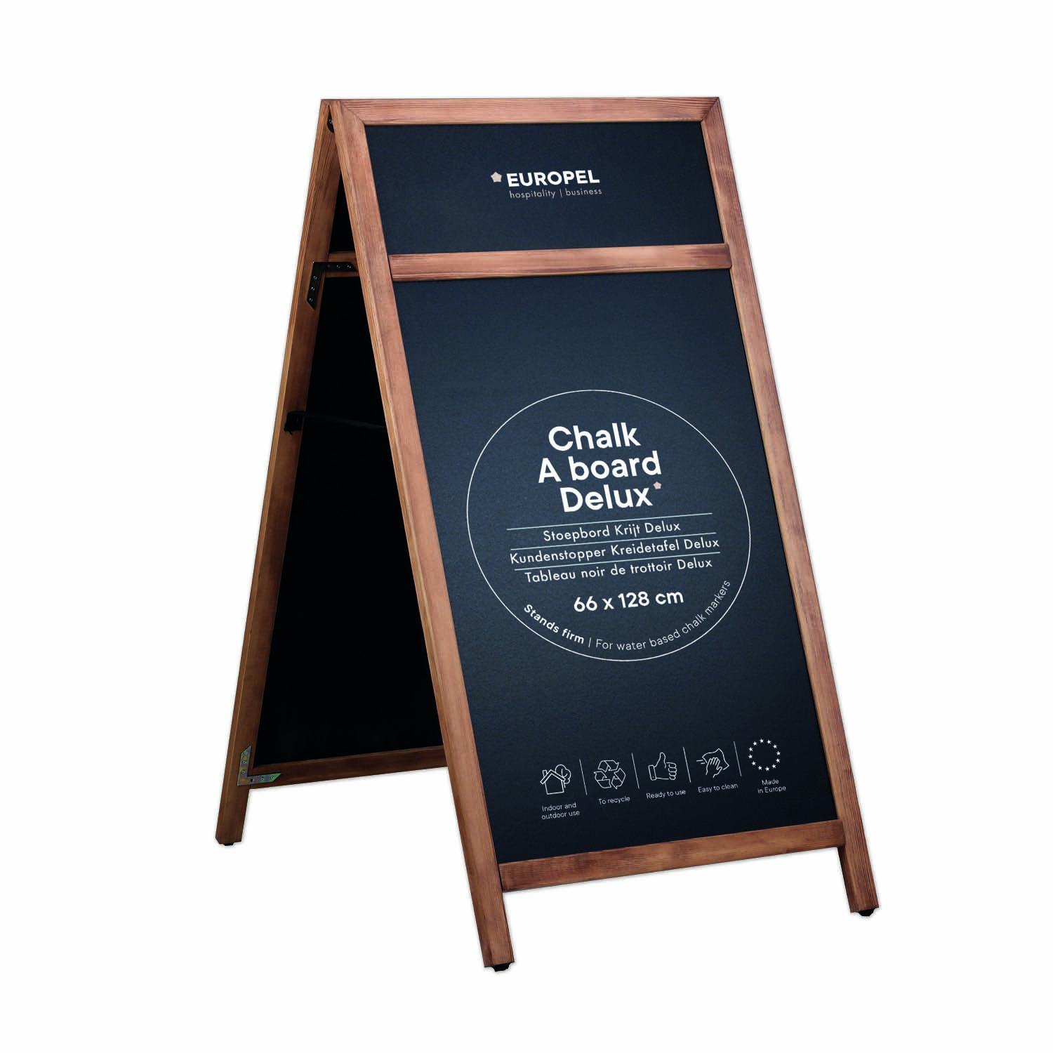Europel Chalkboard with Header 660 x 1280 mm DELUX Natural