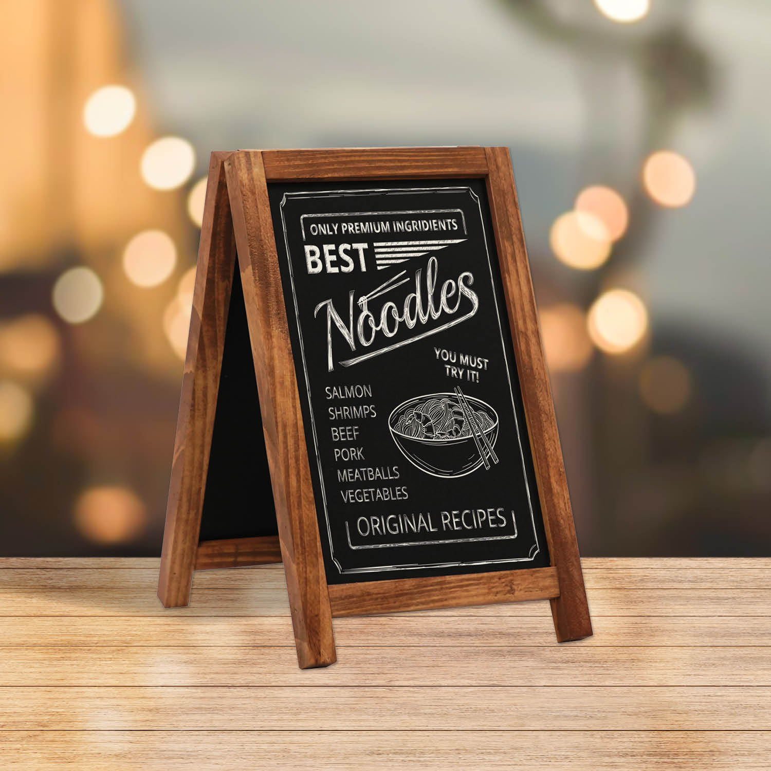 Europel Chalk Board Desk Top Mini Natural
