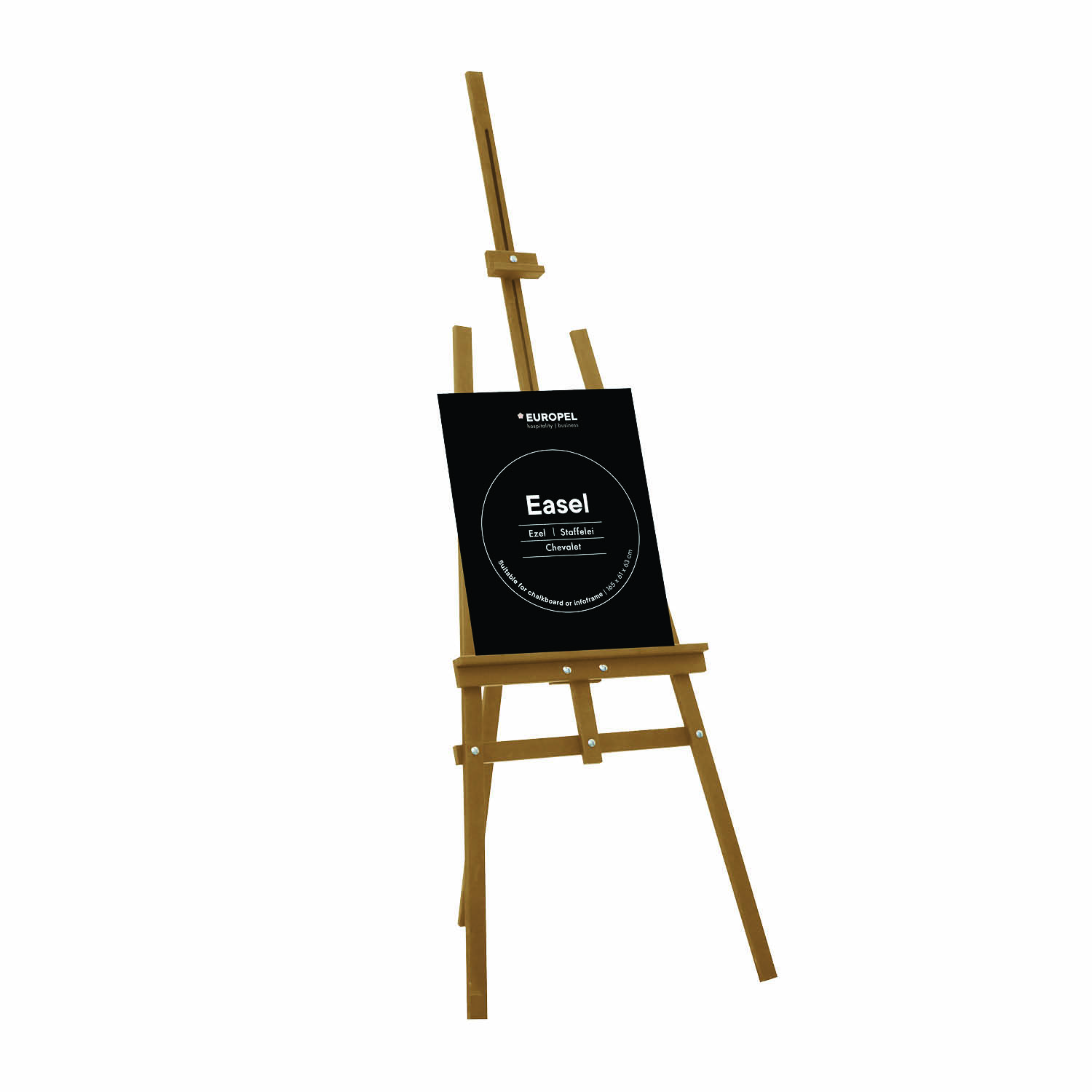 Europel Easel for Chalk Board Natural Wood