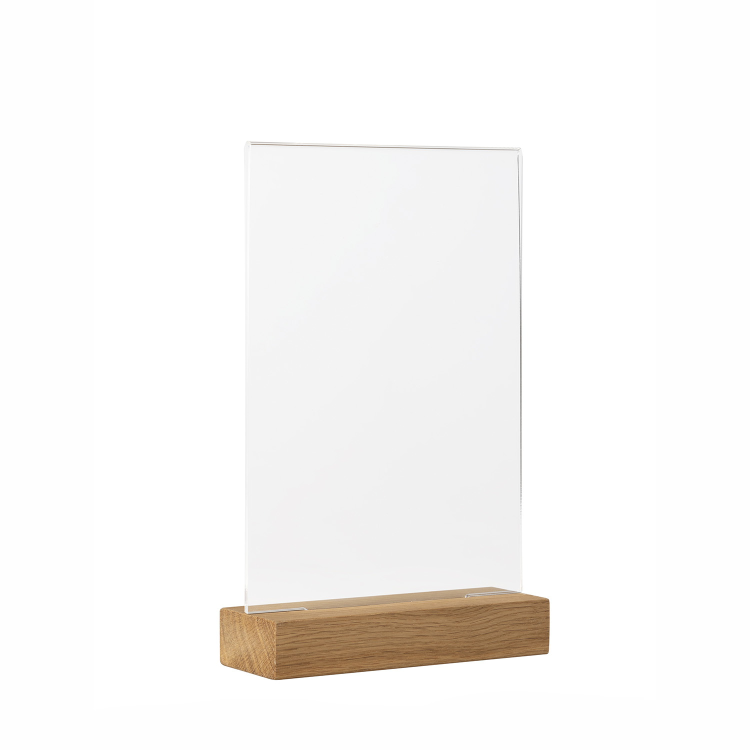 Europel Sign Holder A5 Portrait Acryl with Wood Base 