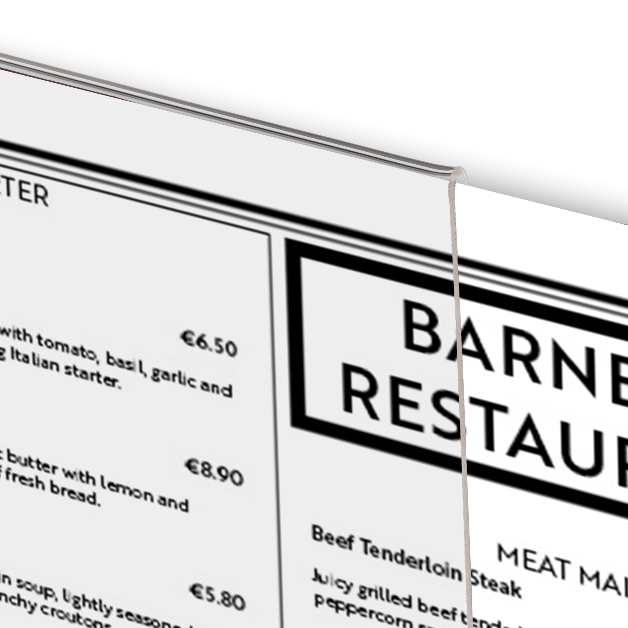 Europel Cardholder Acrylic with Oak Wooden Base A4 Portrait – Premium Display Stand