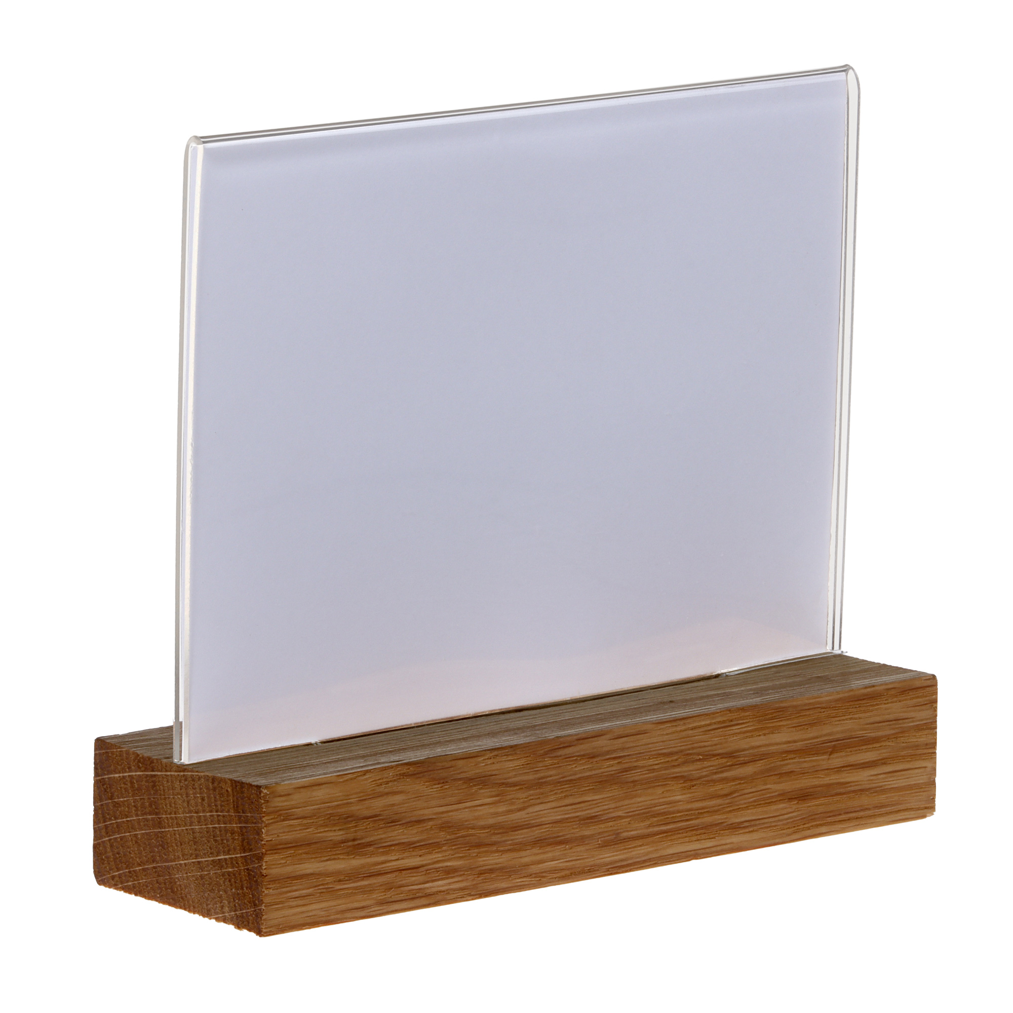 5 x Europel Sign Holder A6 Landscape acrylic with Wood Base 