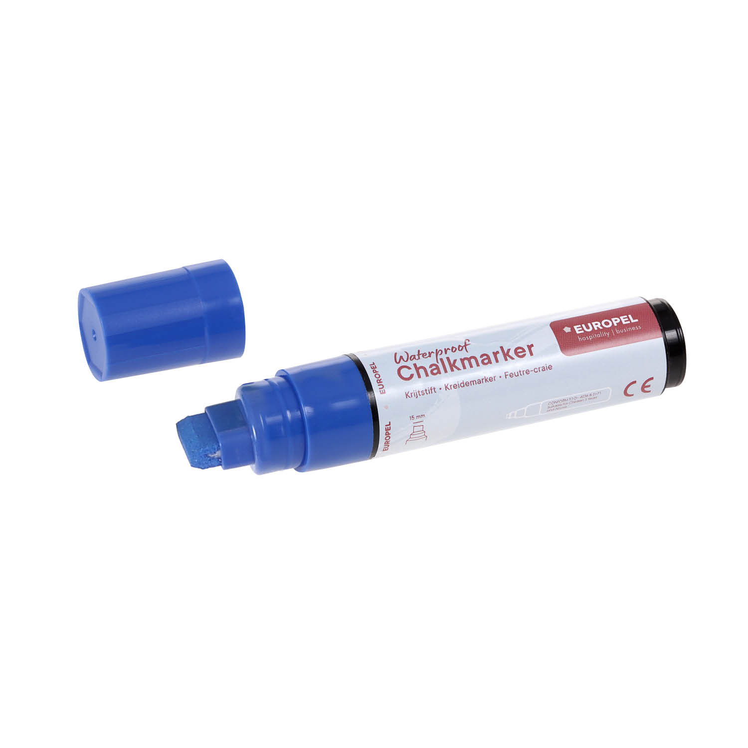 Europel Chalk Marker Waterproof 15 mm Assorted Colours PVC BOX 8 pcs