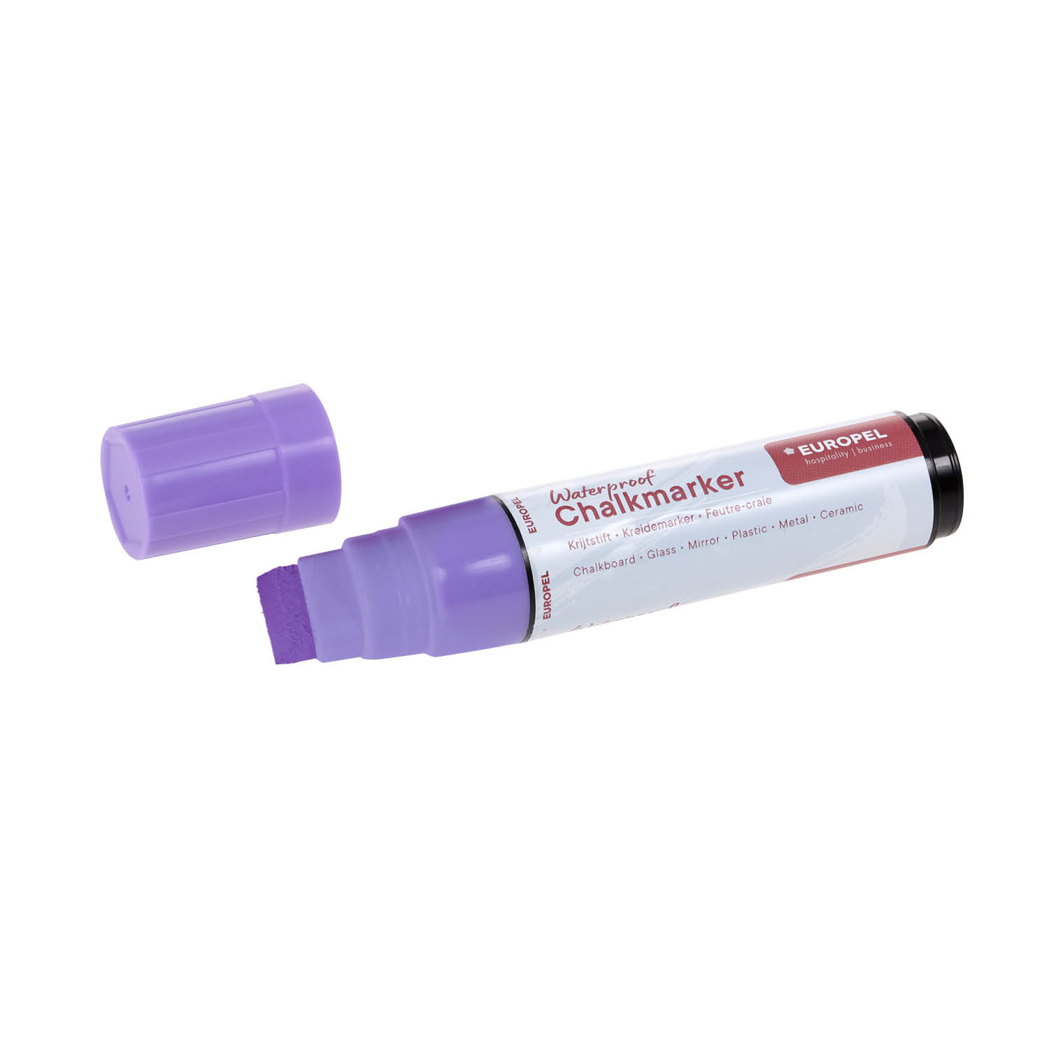Europel Chalk Marker Waterproof 15 mm Assorted Colours PVC BOX 8 pcs