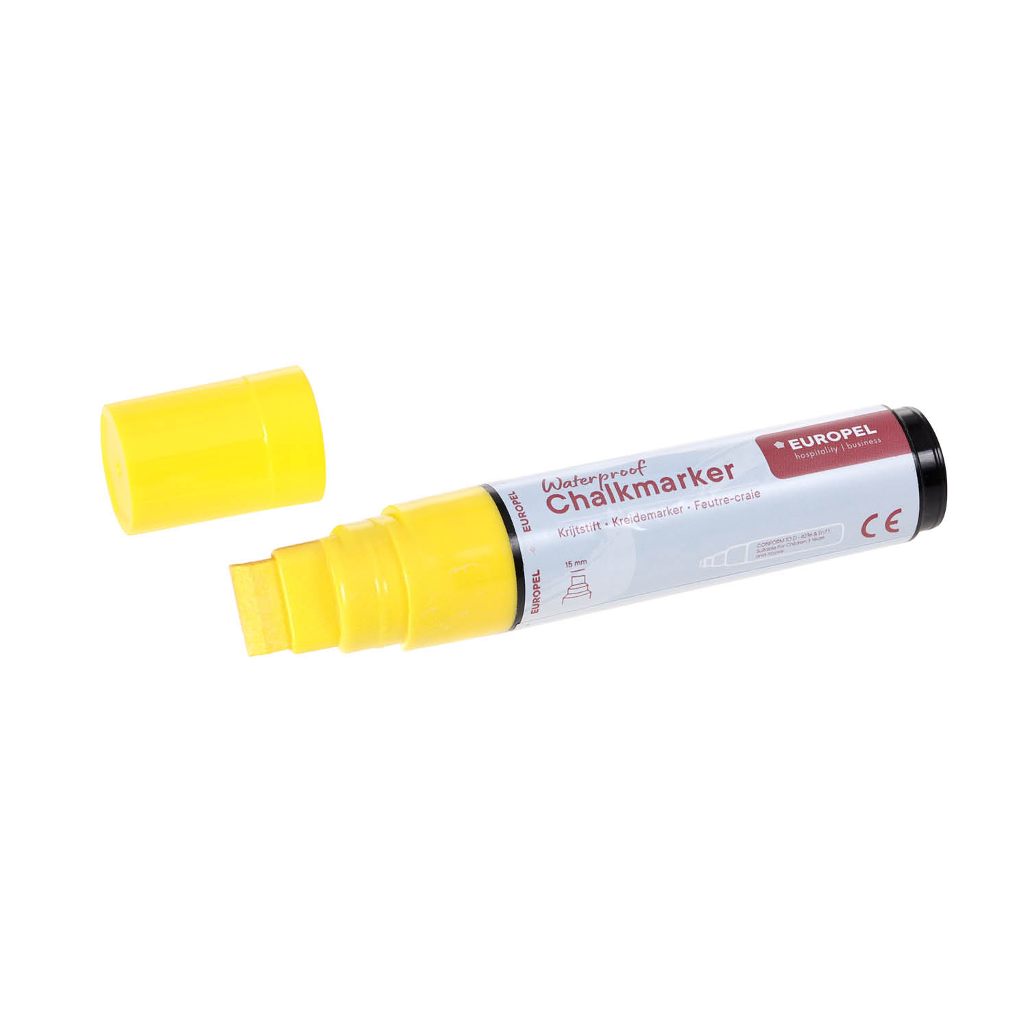 Europel Chalk Marker Waterproof 15 mm Assorted Colours PVC BOX 8 pcs