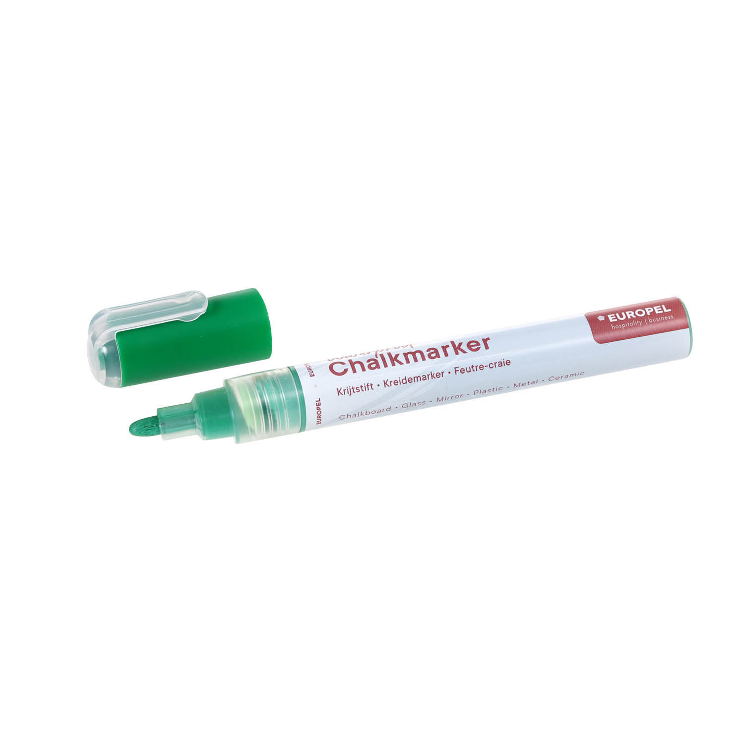 Europel Chalk Marker Waterproof 1-6 mm Assorted Colours PVC Box 8 pcs