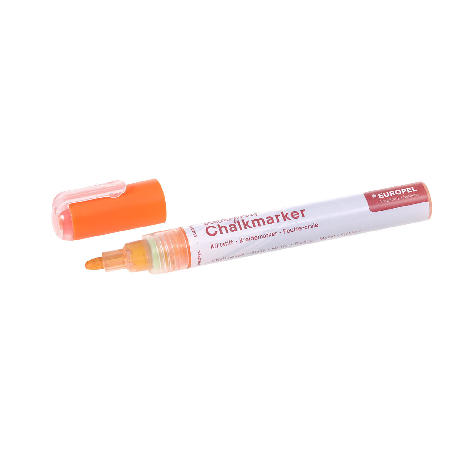 Europel Chalk Marker Waterproof 1-6 mm Assorted Colours PVC Box 8 pcs