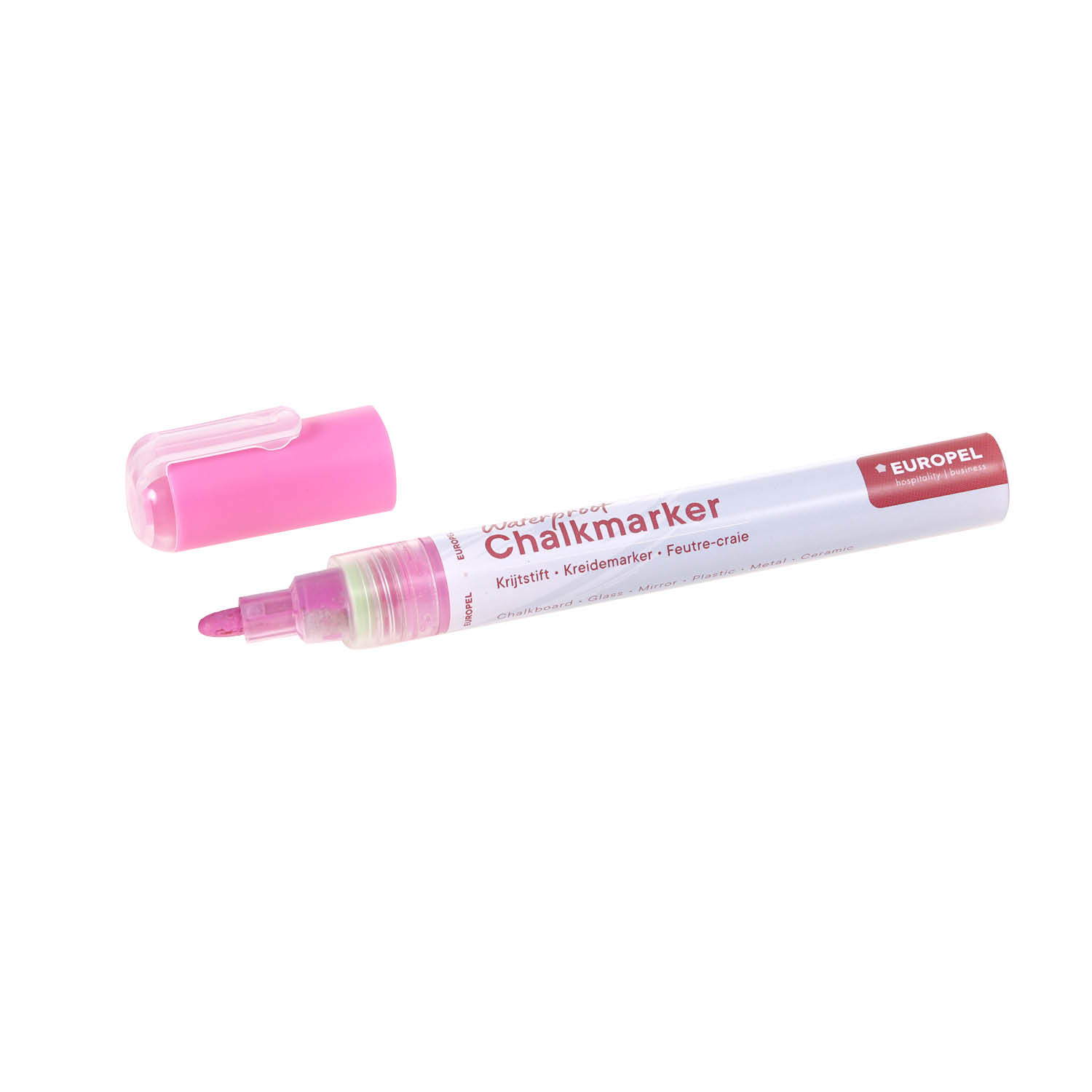 Europel Chalk Marker Waterproof 1-6 mm Assorted Colours PVC Box 8 pcs