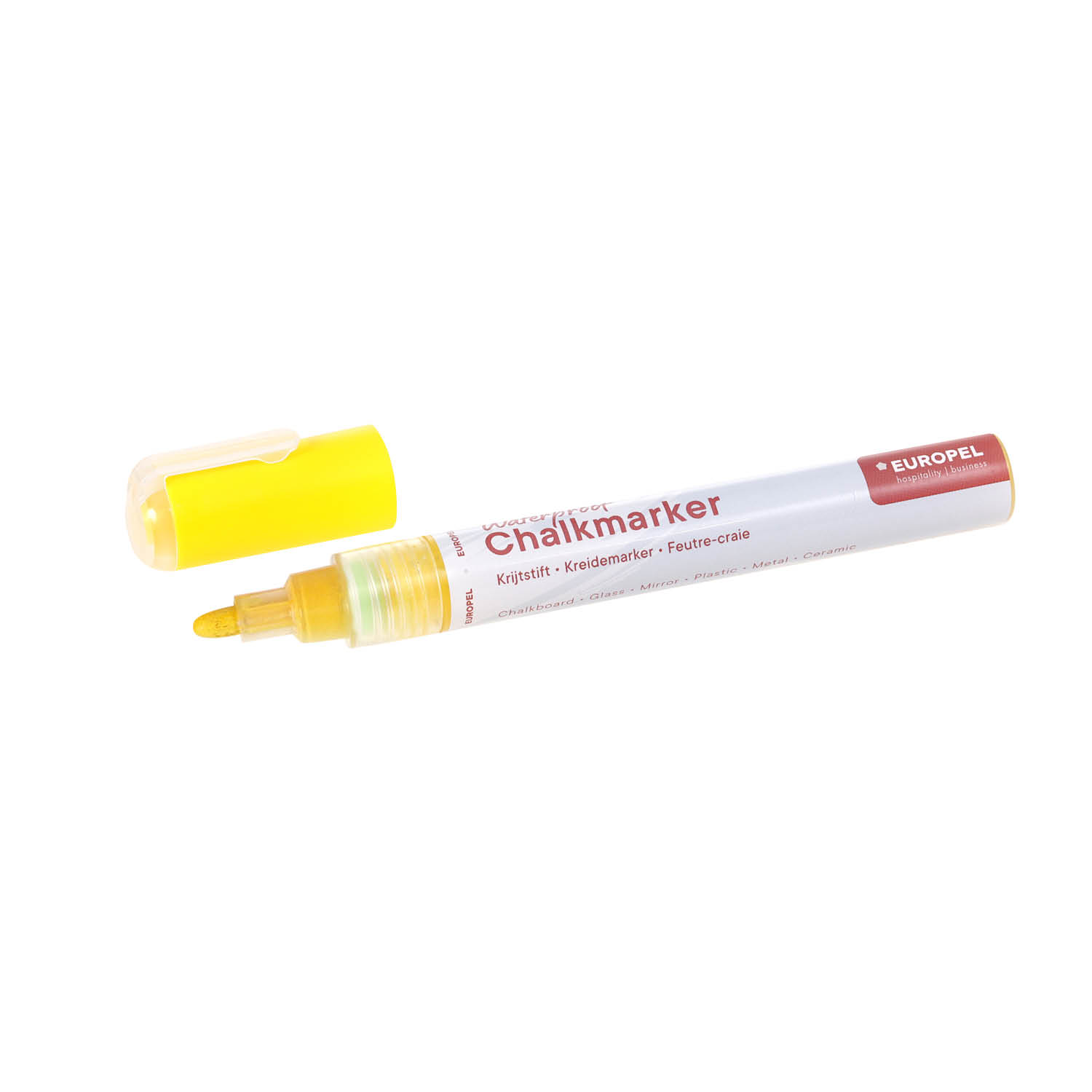 Europel Chalk Marker Waterproof 1-6 mm Assorted Colours PVC Box 8 pcs