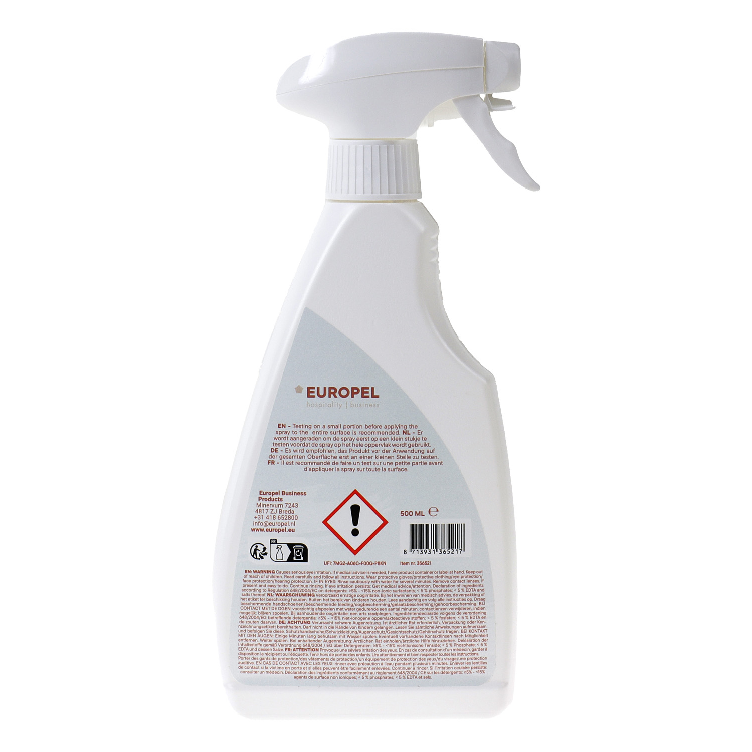 Cleaner spray Europel 500 ml for waterproof chalkmarkers