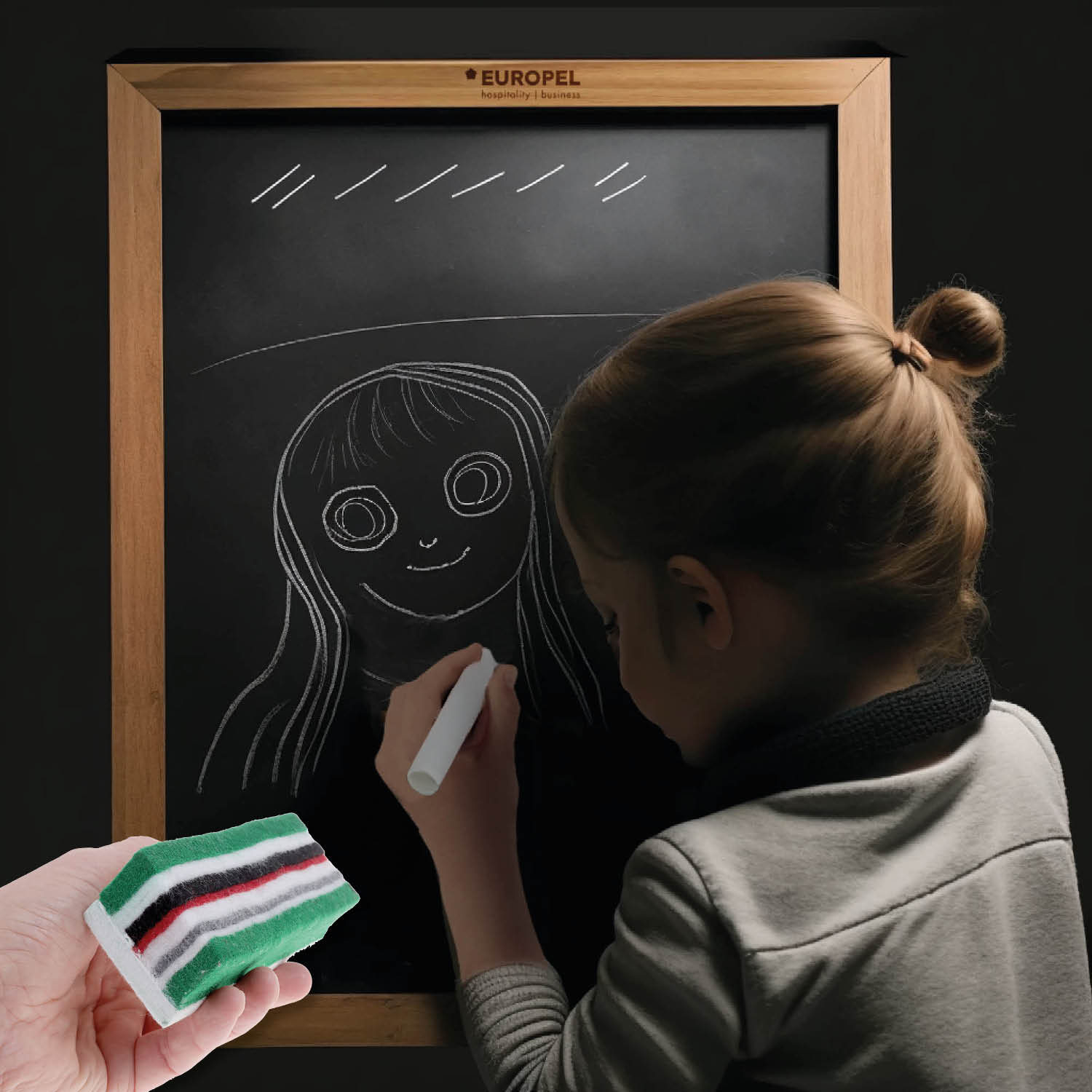 Europel Chalkboard Eraser Felt 120 x 50 x 35 mm