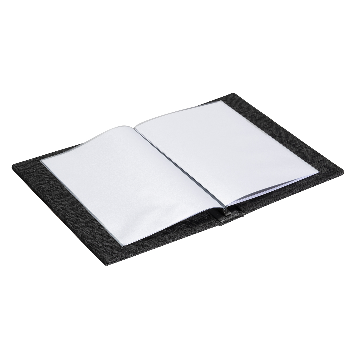 Europel Menu Holder Linen A5 6 Pockets Black