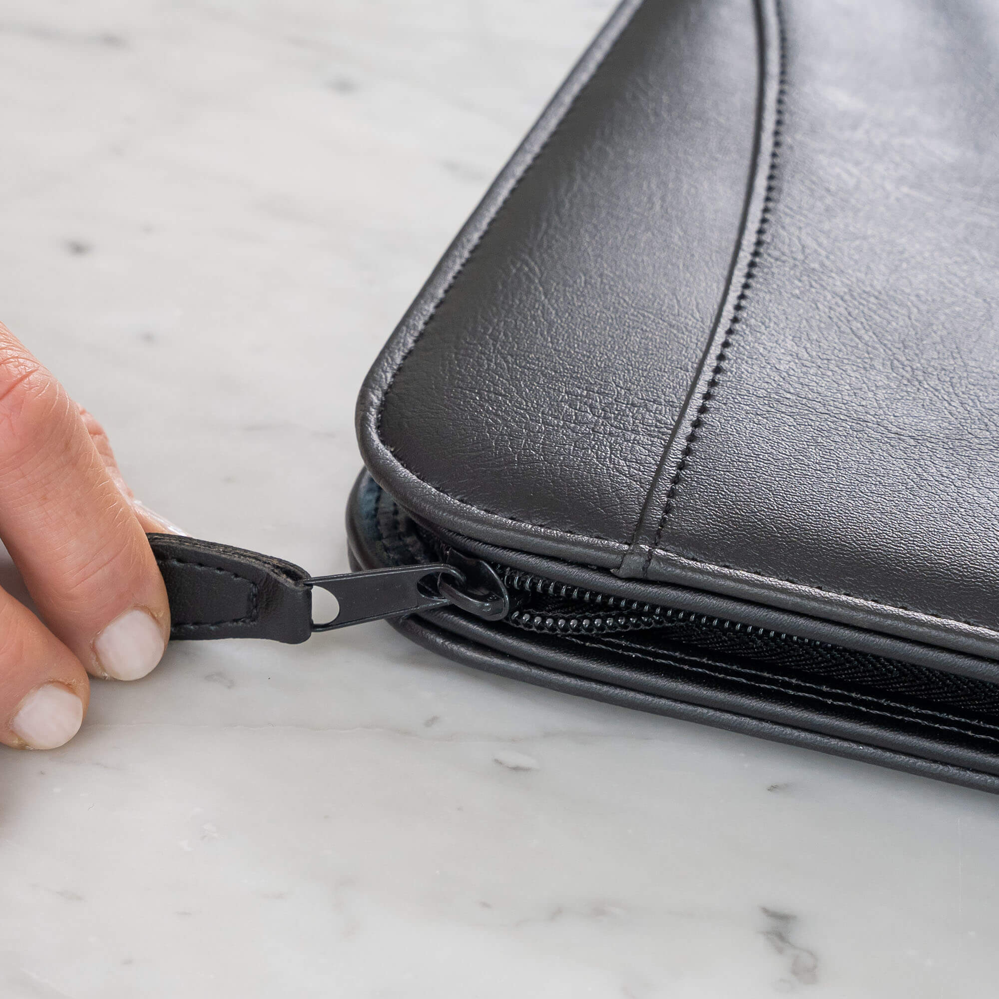 Writing case Rillstab Excellent deluxe A4 leather look black